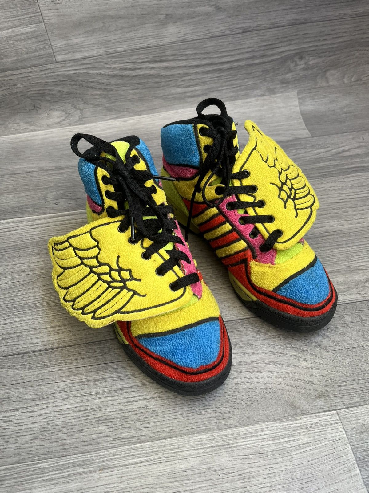 Jeremy Scott Jeremy Schott wings rainbow color way high top sneakers Size US 5 / EU 37 - 8 Thumbnail