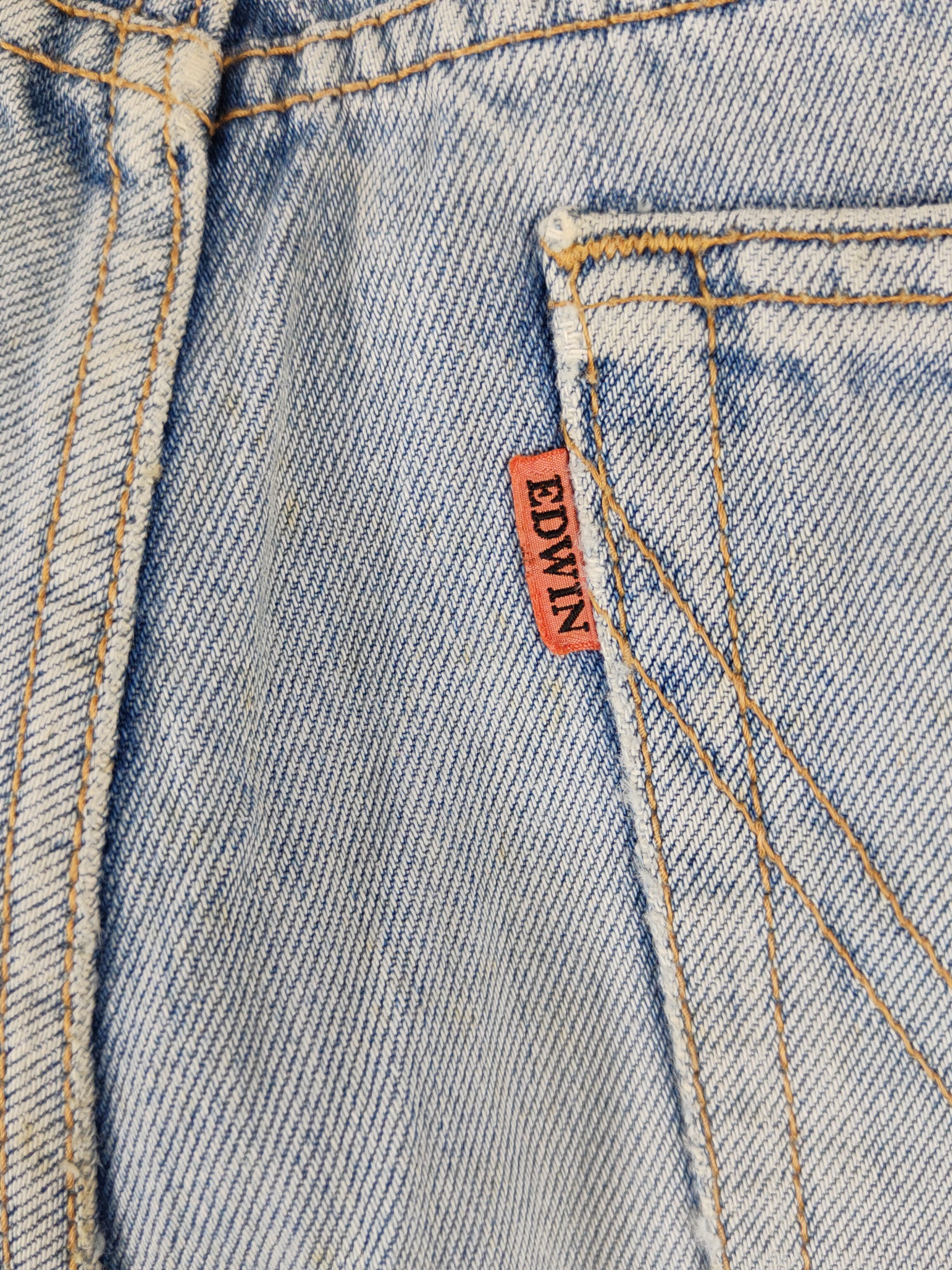 Edwin Edwin Light Blue Distressed Ripped denim Jeans #W1485 Size US 33 - 13 Thumbnail