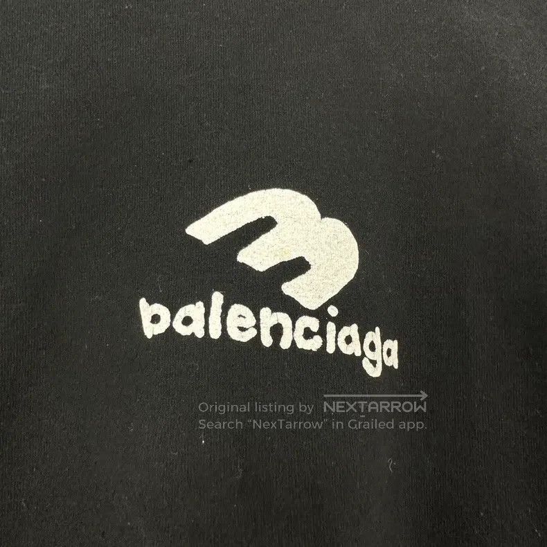 Balenciaga Balenciaga Black printed logo short-sleeve Size US S / EU 44-46 / 1 - 5 Thumbnail