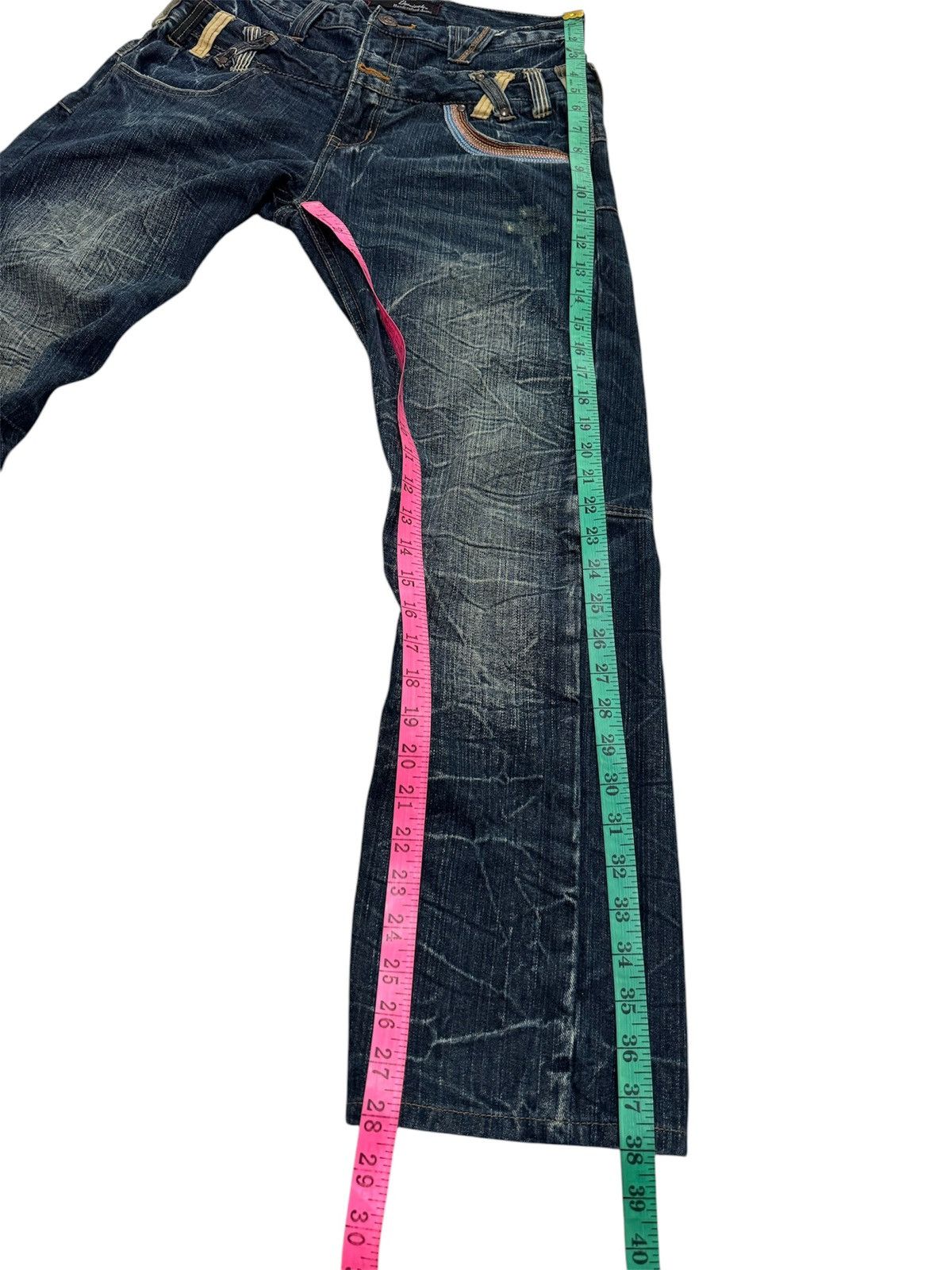 Japanese Brand JAPANESE DESIGN DOMINATE PUNK STYLE CURVED DISTRESSED JEANS Size US 28 / EU 44 - 18 Thumbnail