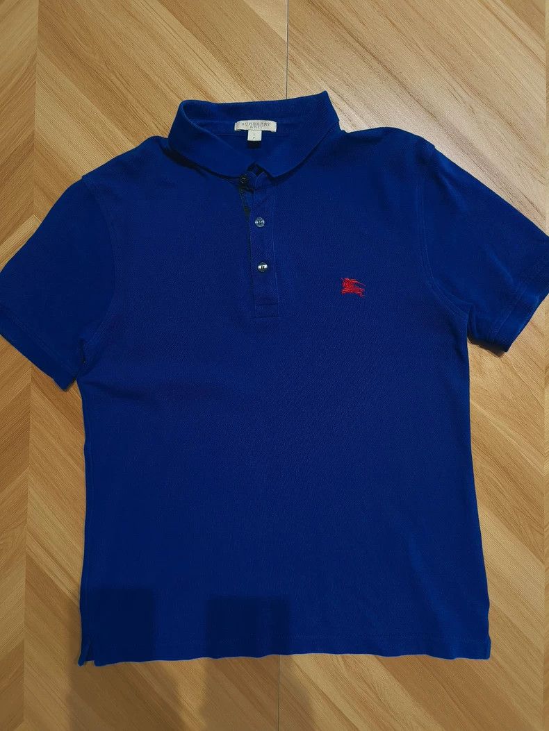 Burberry Burberry Blue Short-Sleeve Polo Shirt-yf Size US S / EU 44-46 / 1 - 1 Thumbnail