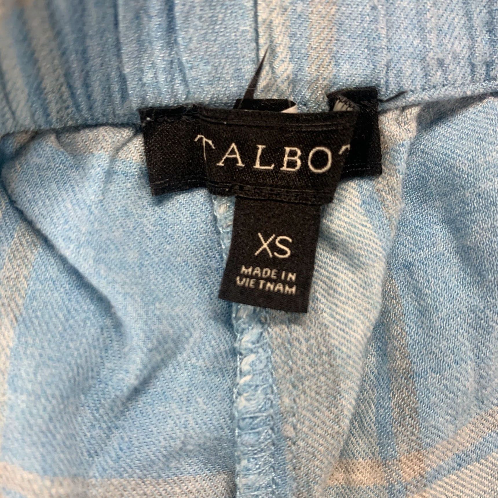 Talbots Talbots Pants Womens XS Blue White Lounge Pajama Pull On Drawstring 28x27 Size 26" / US 2 / IT 38 - 5 Thumbnail