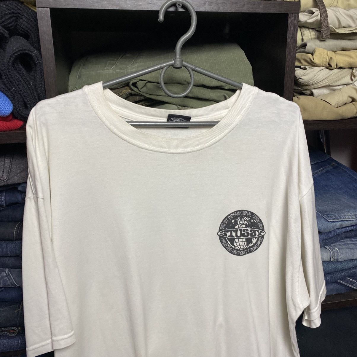 Stussy Vintage Stussy Big Graphic logo y2k opium tee size XL Size US XL / EU 56 / 4 - 4 Thumbnail