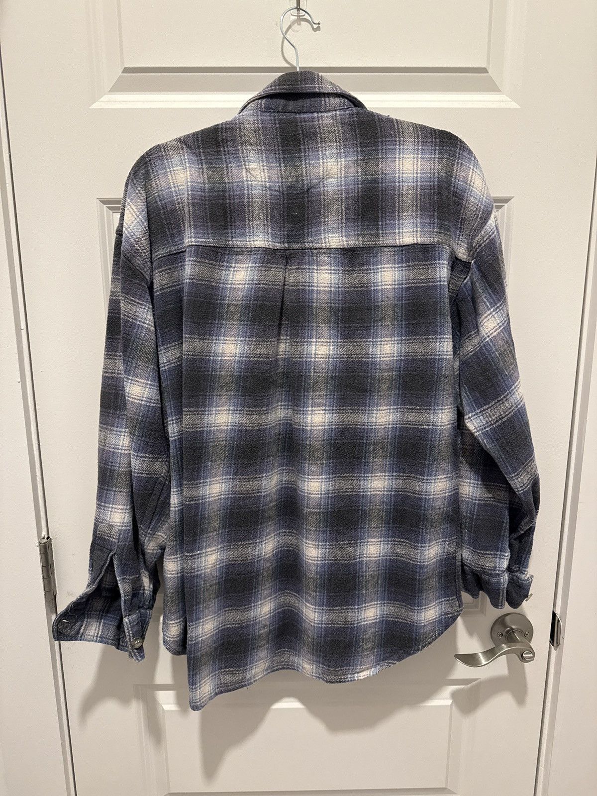 Vintage Vintage 90s zip up blue flannel Size US L / EU 52-54 / 3 - 2 Thumbnail