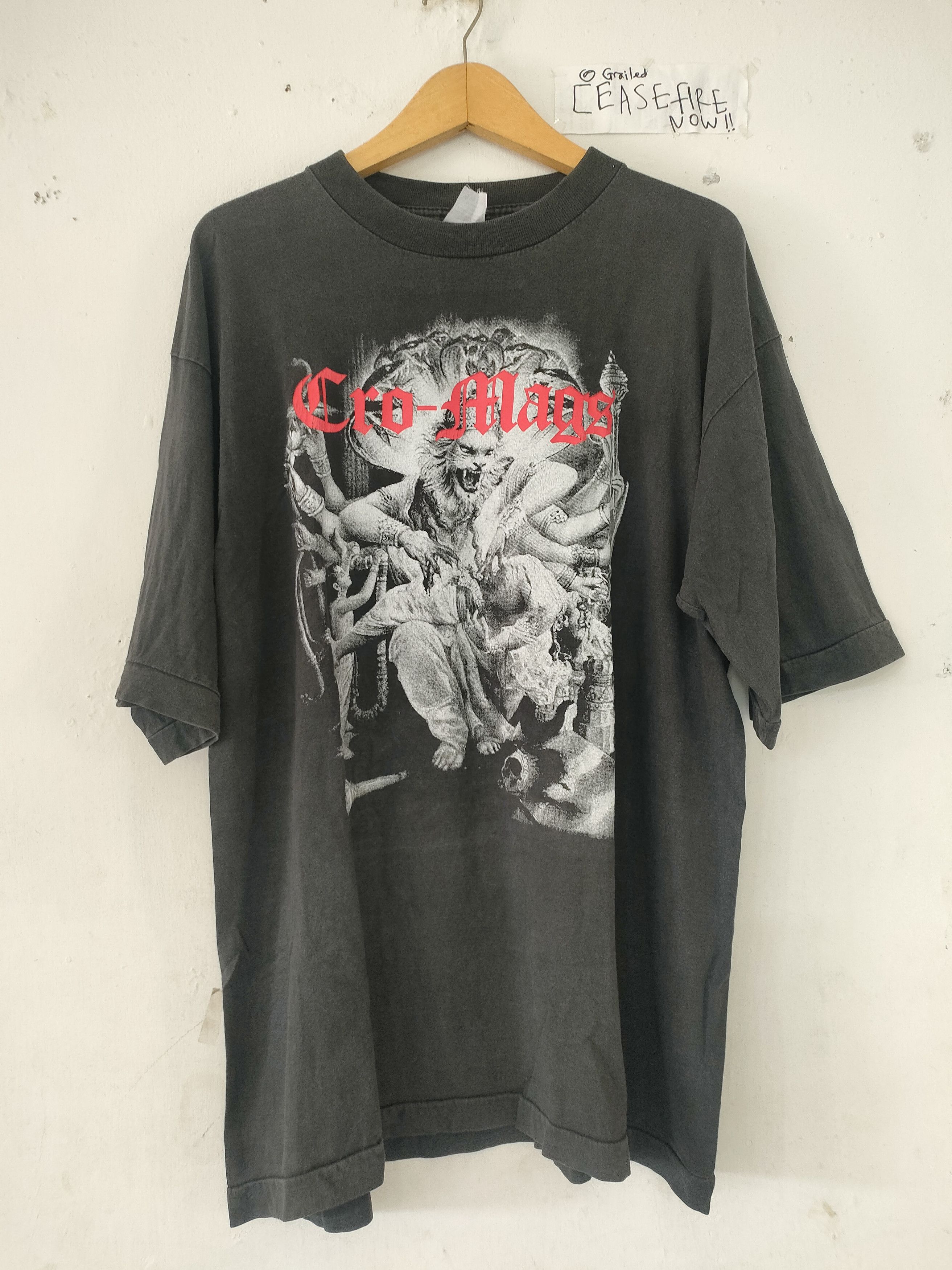 image of Archival Clothing x Band Tees Vintage Cromags '90S in Black, Men's (Size XL)