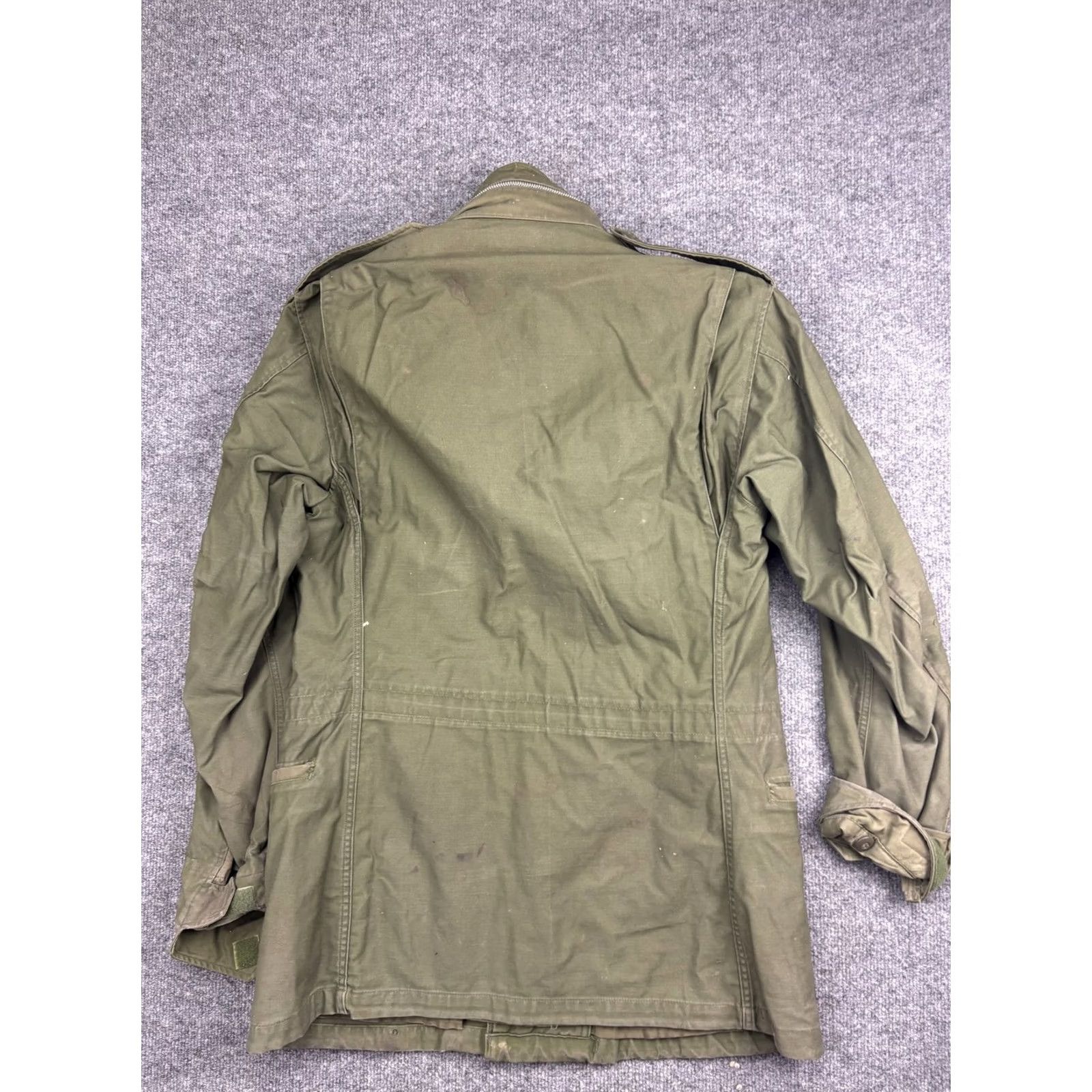 Olive VINTAGE US Army M-65 Field Jacket Mens Small Long Olive Green Military Coat 70s Size US S / EU 44-46 / 1 - 7 Thumbnail