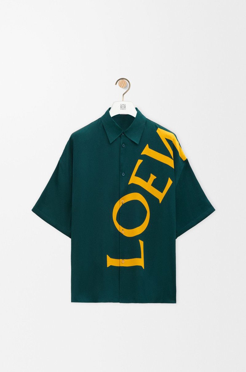 Loewe o1in1g0426 Short Sleeve Shirt in Dark Green Size US M / EU 48-50 / 2 - 1 Thumbnail