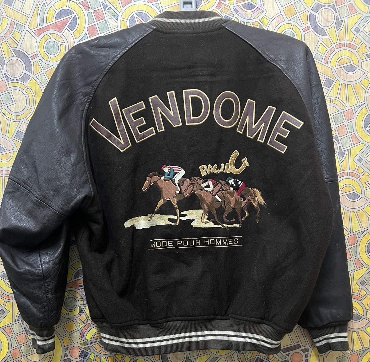 Leather Big Logo VENDOME RACING (GJ 36) Size US XL / EU 56 / 4 - 2 Thumbnail