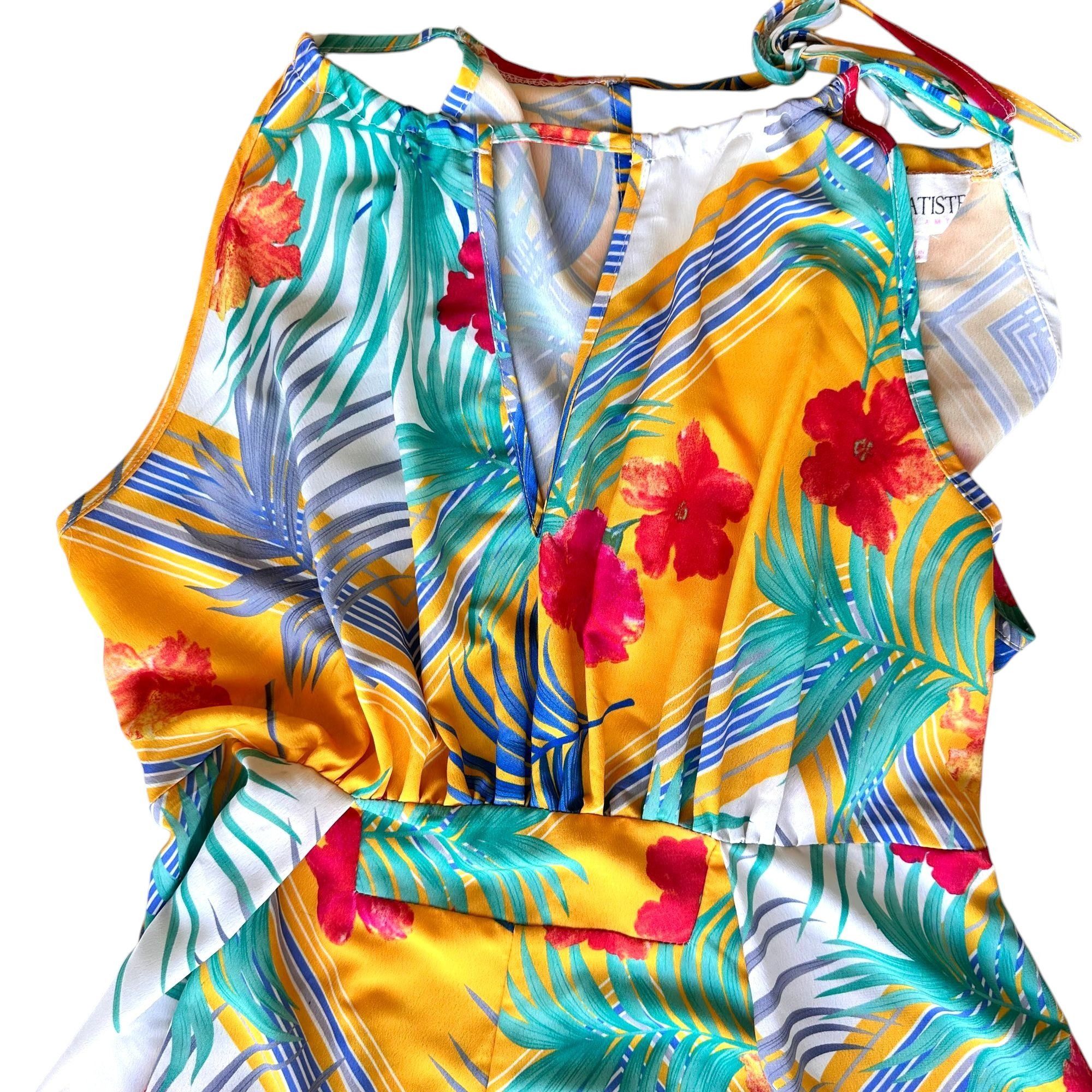 Other L Atiste by Amy Palazzo Pant Jumpsuit Sz M One Piece Floral Size M / US 6-8 / IT 42-44 - 4 Thumbnail