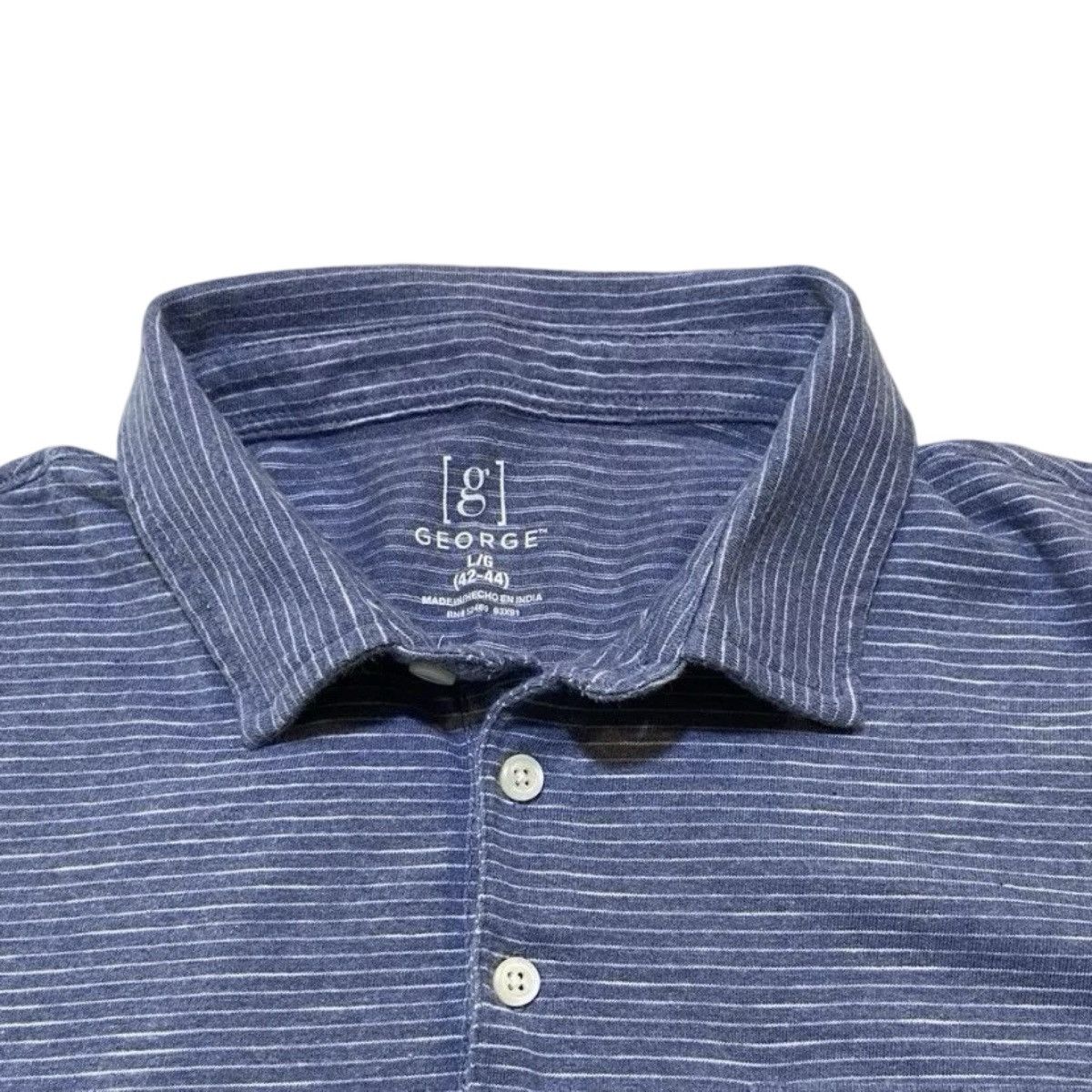 George George Blue / White Polo Shirt Size Large Size US L / EU 52-54 / 3 - 4 Thumbnail