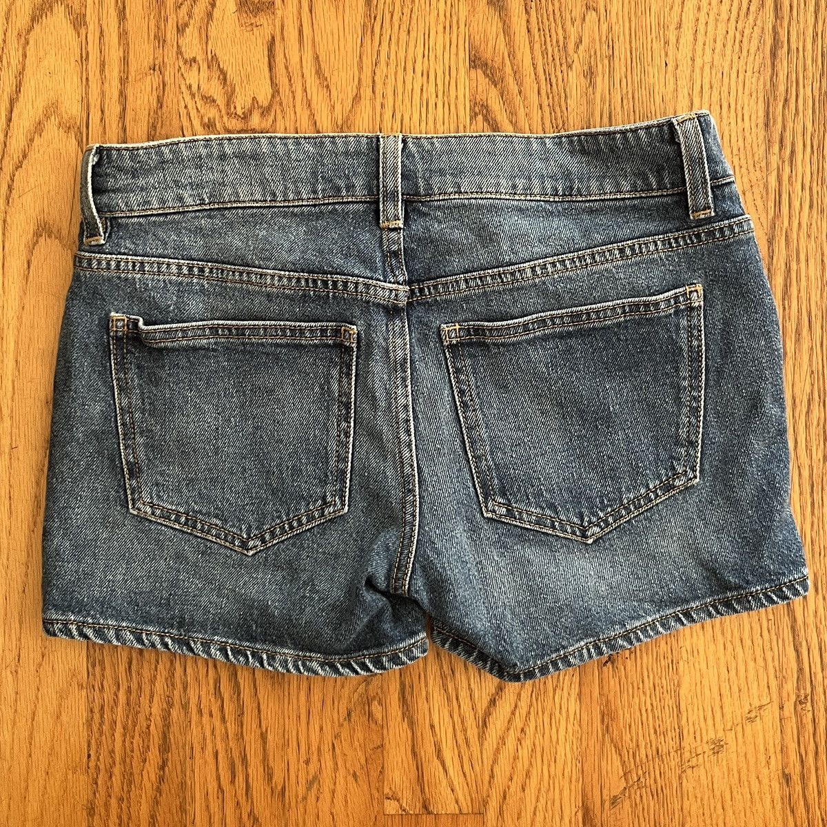 Diesel Diesel Cut Out Logo Buckle Denim Mini Shorts Size 24" / US 00 / IT 34 - 3 Thumbnail
