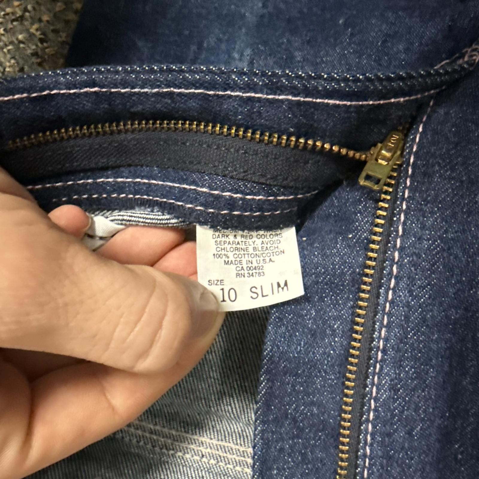 Lee Vintage Kids Ladies Lee Jeans Pink Embroidered Pocket Jeans Size 24" / US 00 / IT 34 - 3 Thumbnail