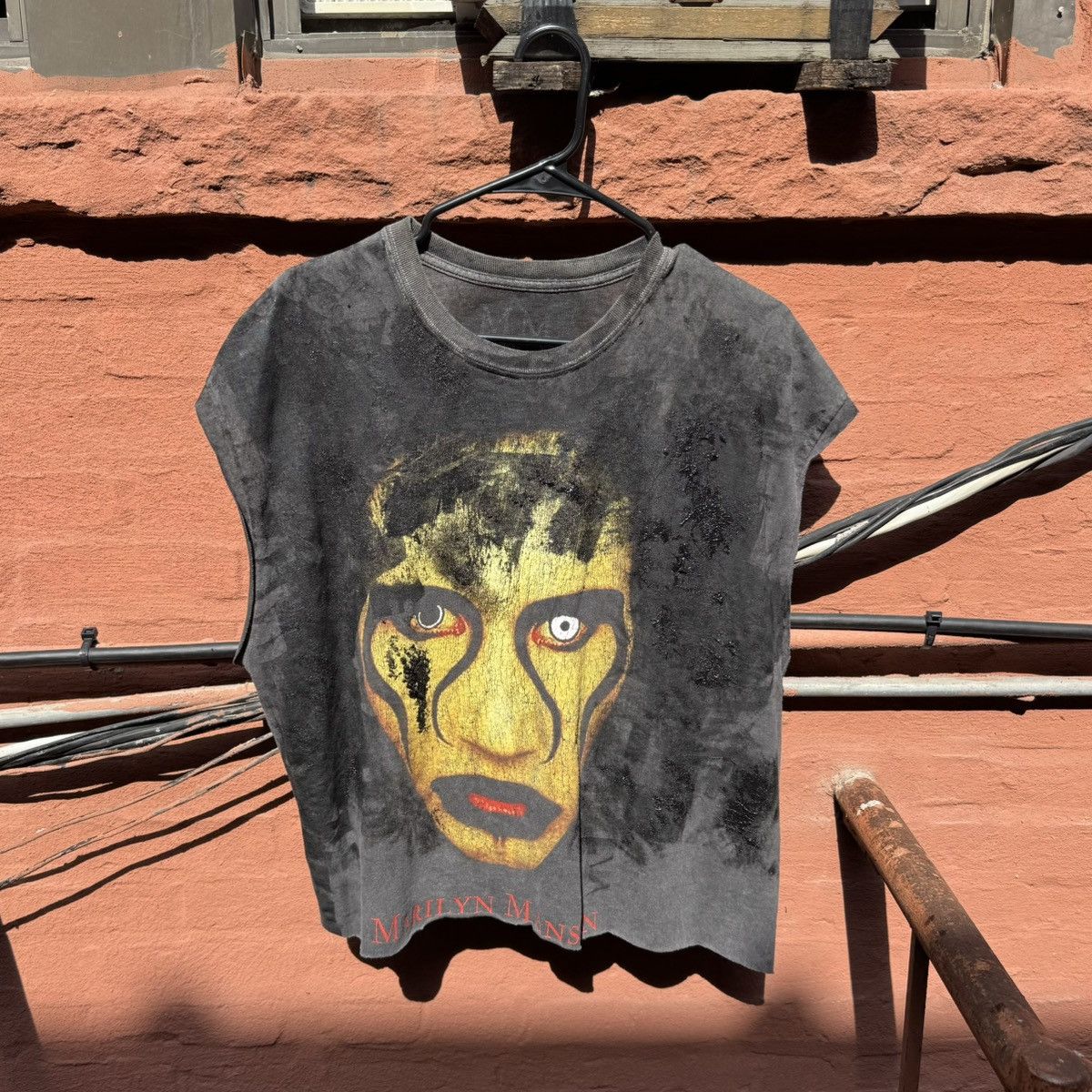 Vintage Marilyn Manson Thrashed Tank Size US XL / EU 56 / 4 - 6 Thumbnail