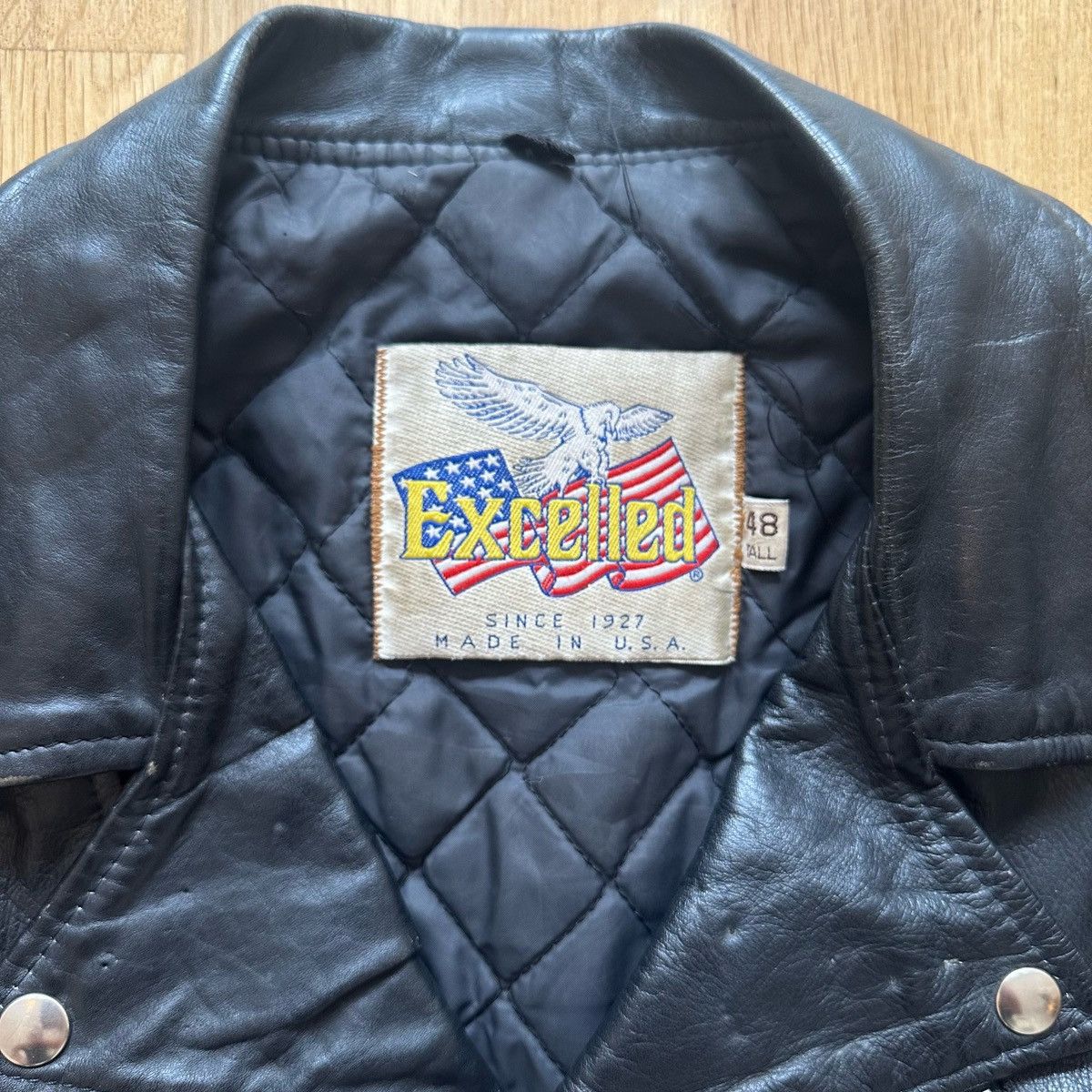 Vintage Vintage Excelled Motorcycle Leather Jacket Size US XL / EU 56 / 4 - 3 Thumbnail
