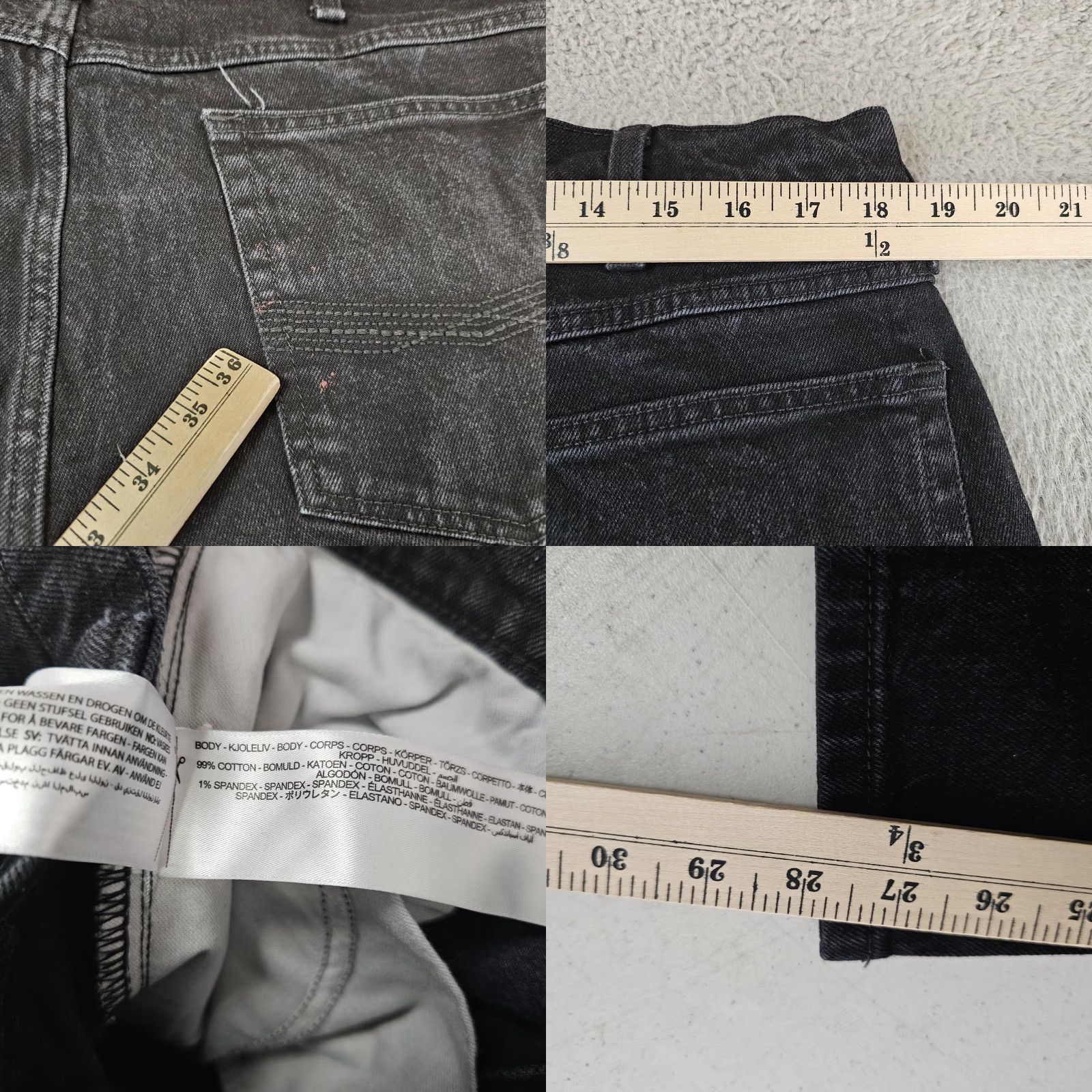 Ariat Ariat Jeans Mens 37x28 Black M5 Legacy Straight Fit Stretch Denim Gray Charcoal Wash Jeans Mens 37x28 Size US 37 - 8 Thumbnail
