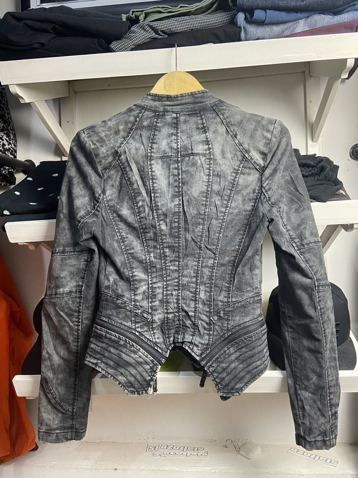 If Six Was Nine × Japanese Brand × Le Grande Bleu (L.G.B.) 🔥 Rare 🔥 SI innerve L.G.B style denim motorbike jacket Size S / US 4 / IT 40 - 9 Thumbnail