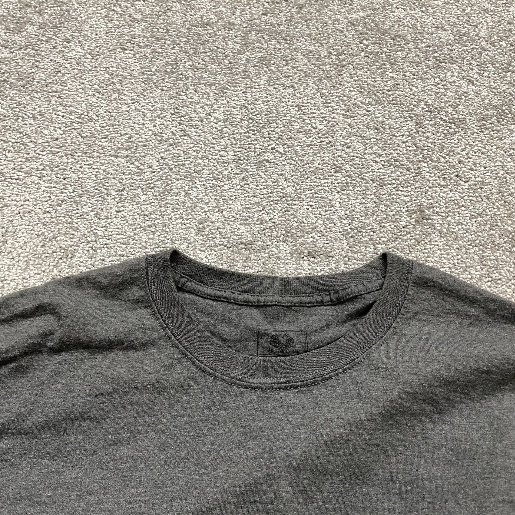 Fruit Of The Loom Fruit Of The Loom Shirt Mens XL Gray Cotton Long Sleeve Crew Neck T-Shirt Size US XL / EU 56 / 4 - 3 Thumbnail