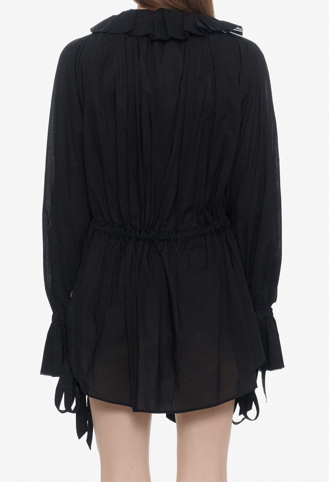 Ann Demeulemeester Last Ann Demeulemeester Bregje Ruffled Black Mini Dress Size XXS / US 00 / IT 34 - 3 Thumbnail