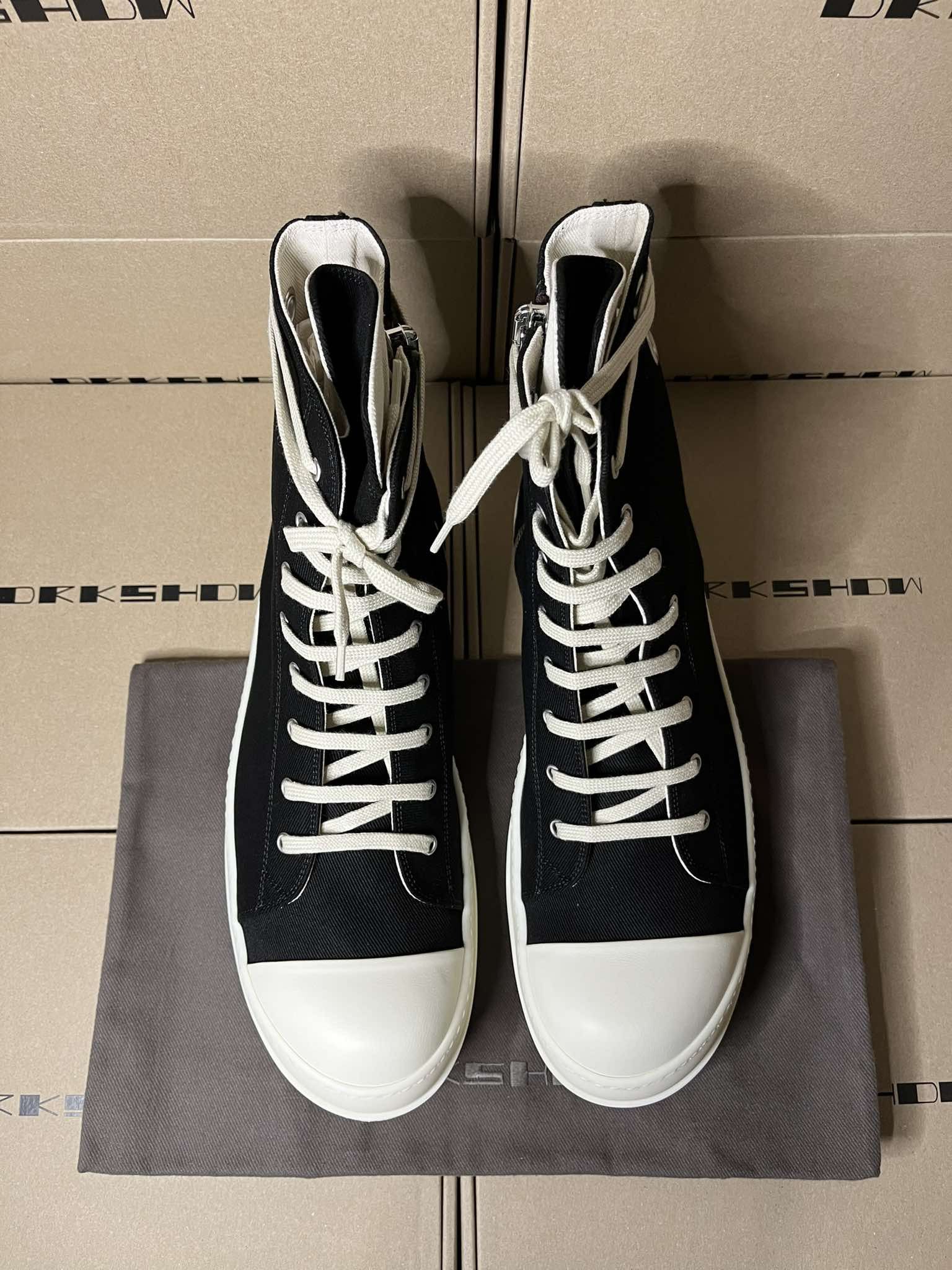 Rick Owens Drkshdw Rick Owens Drkshdw Ramones High Sneaks Size US 15 / EU 48 - 9 Thumbnail