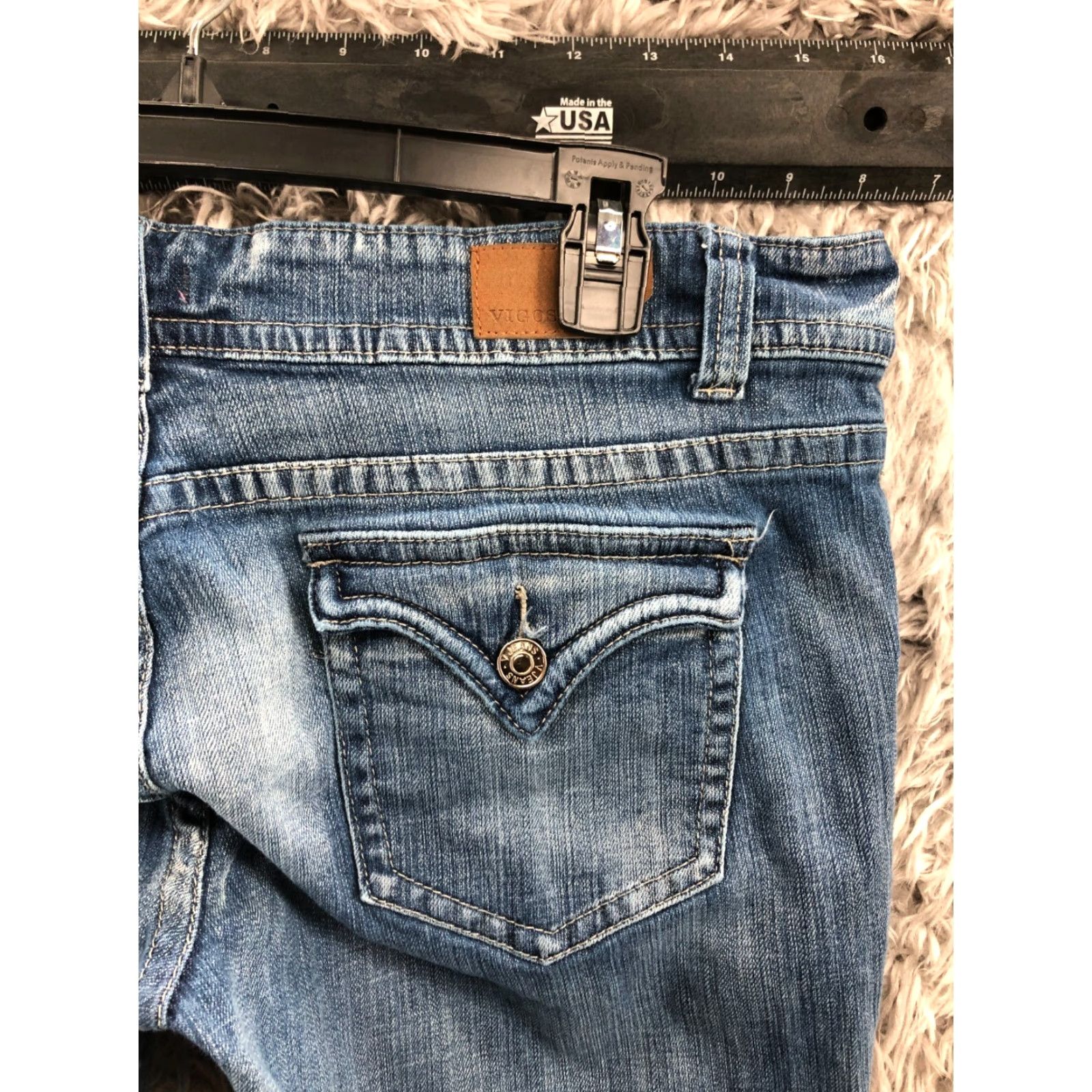 Vintage VIGOSS Capri Jeans Womens Juniors Size 17 Medium Wash Blue Size 38" / US 16 / IT 52 - 7 Thumbnail