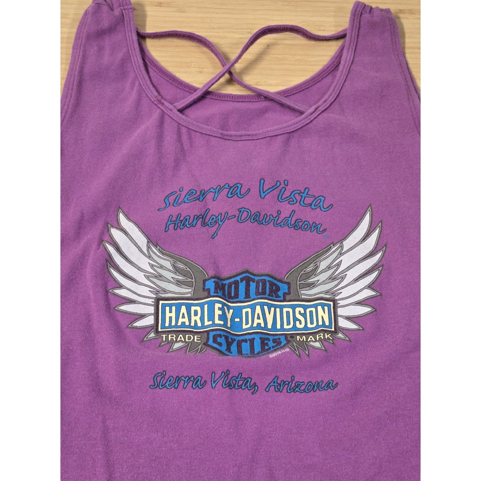 Harley Davidson Harley-Davidson Shirt Womens Small Purple Sierra Vista Arizona Tank Top Crisscross Back Size S / US 4 / IT 40 - 5 Thumbnail