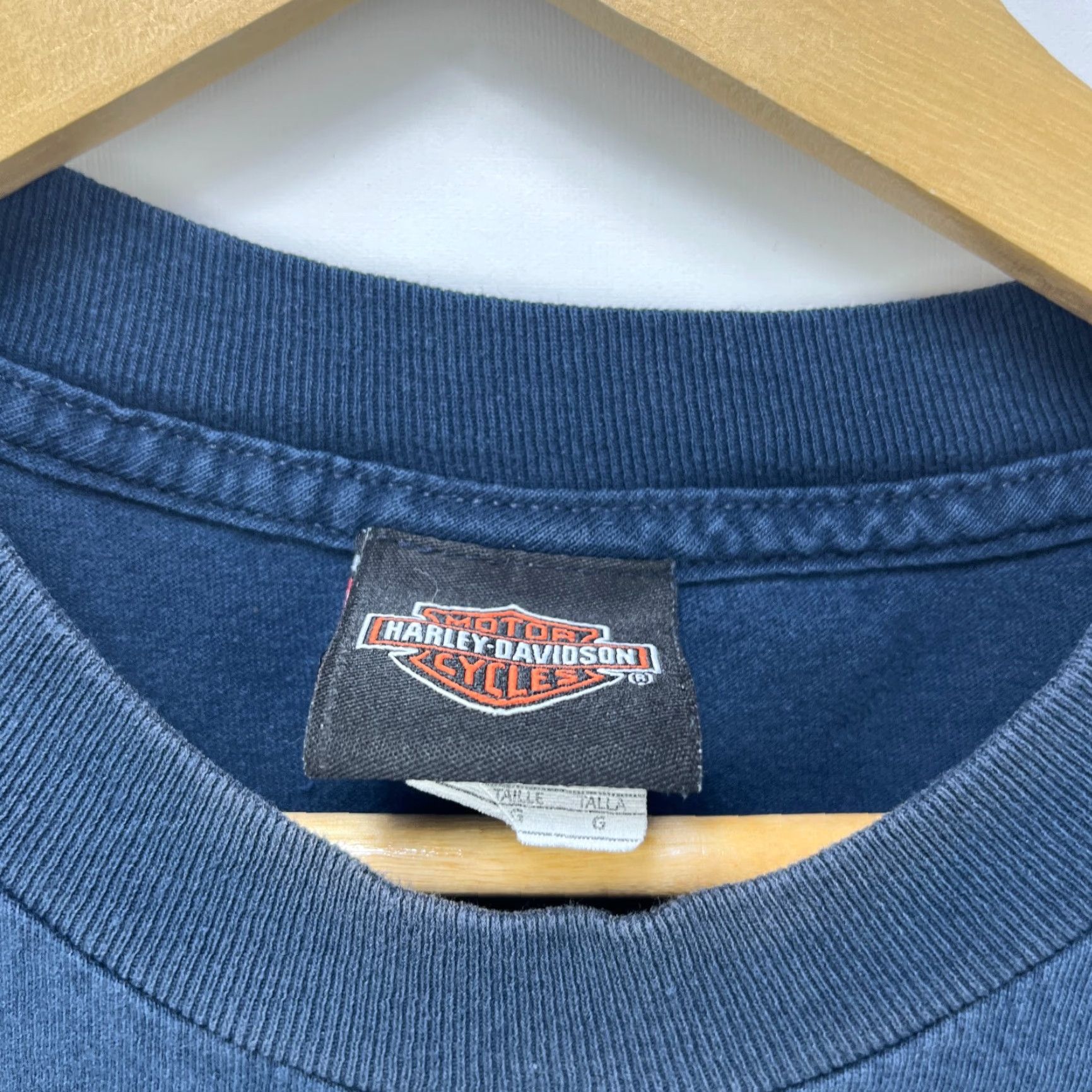 Harley Davidson VINTAGE Harley-Davidson T-Shirt Black L Mens Shirt 90s Akron Ohio Vintage Size US L / EU 52-54 / 3 - 7 Thumbnail
