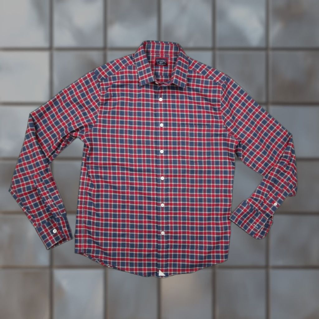 UNTUCKit UNTUCKIT Button-Up Shirt Mens Medium Slim Fit Red Check Long Sleeve Passaros Flannel Outdoor Workwear Size US M / EU 48-50 / 2 - 1 Thumbnail