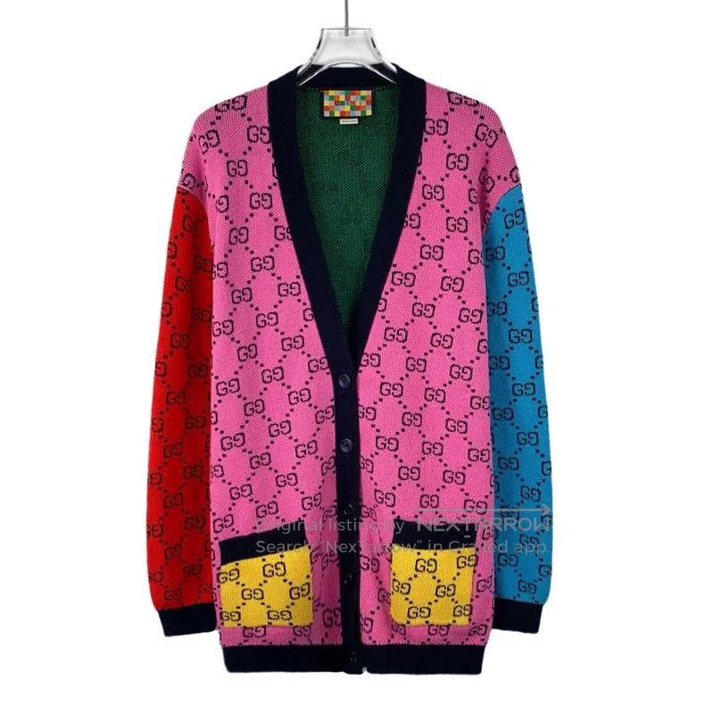 Gucci Gucci Logo Jacquard Wool Cardigan. Size US XS / EU 42 / 0 - 1 Thumbnail