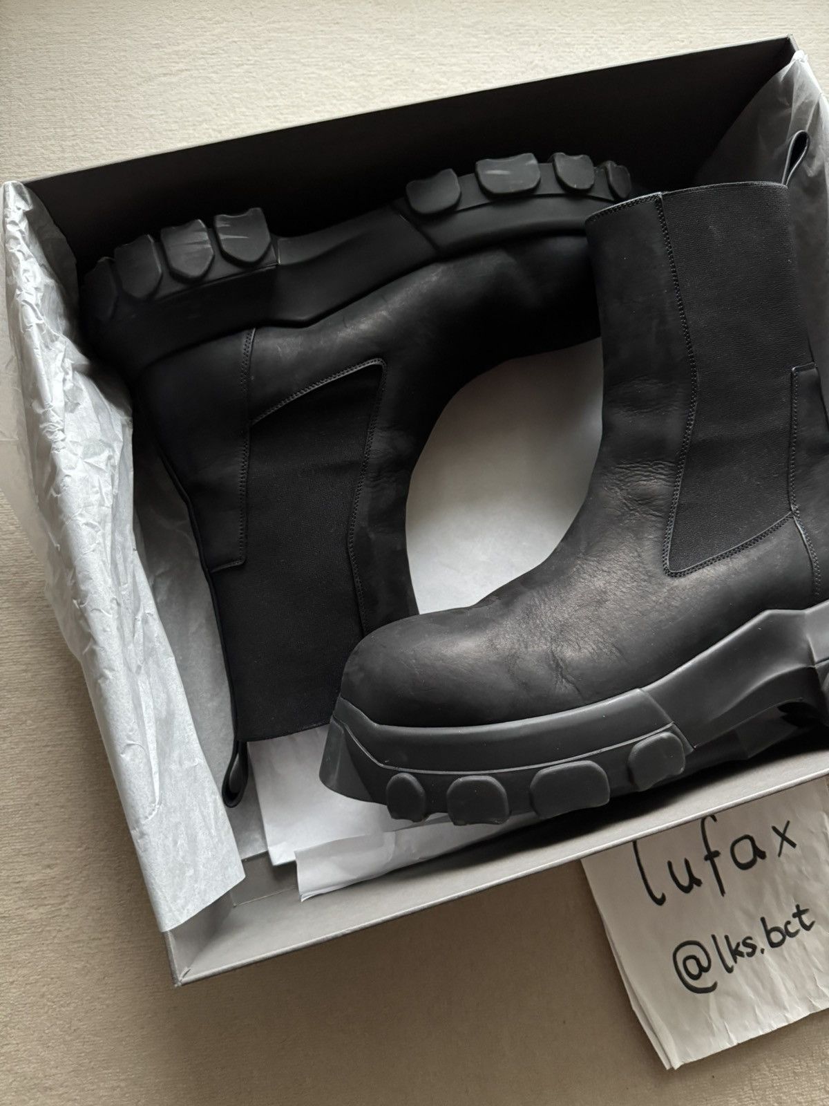 Rick Owens FW24 POTERVILLE BEATLE BOZO TRACTOR BOOTS SIZE 44 Size US 11 / EU 44 - 2 Thumbnail