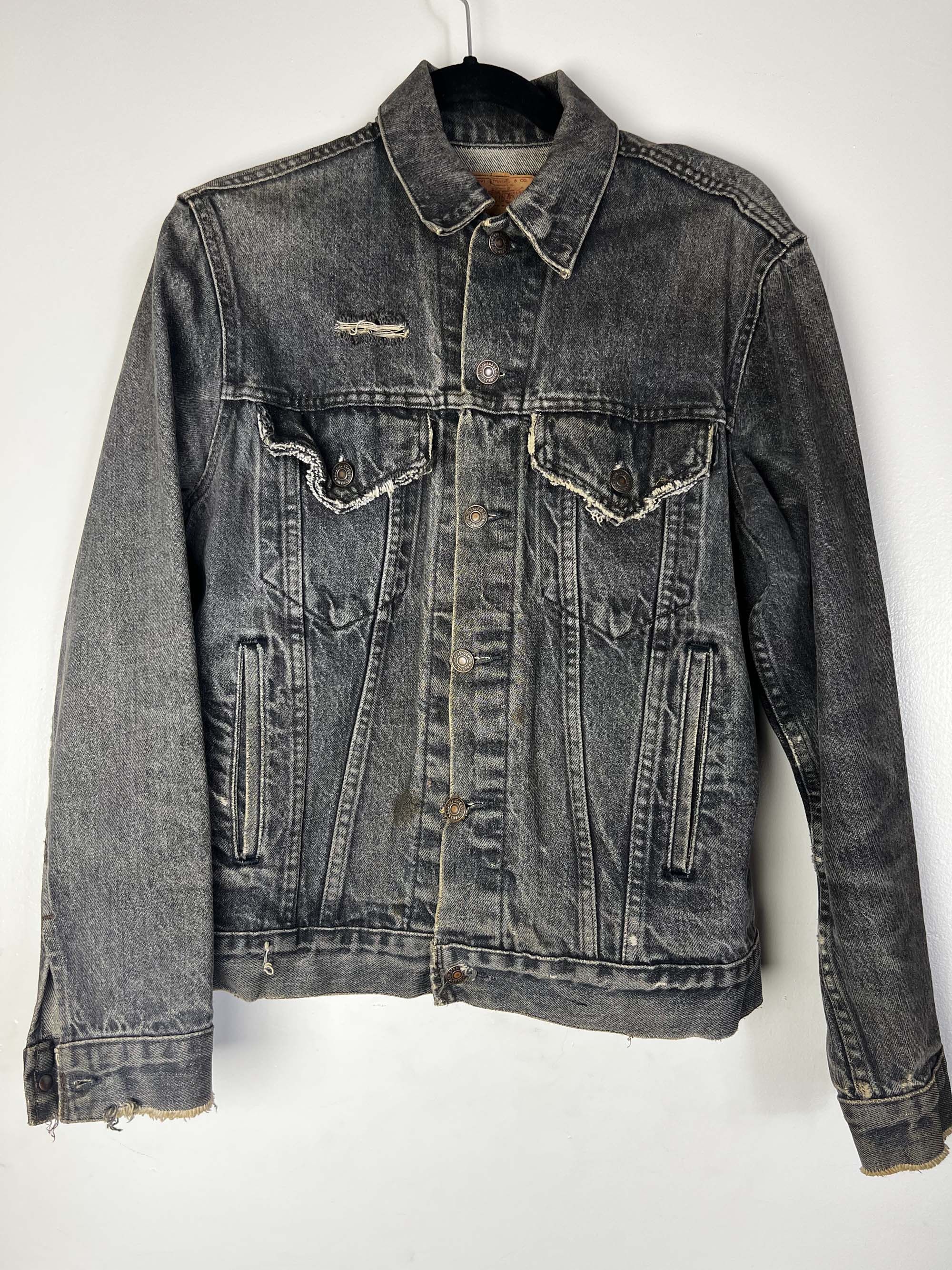 Levi's Vintage Clothing Vintage 1980's Levi's Black Denim 4 Pocket Jean Jacket Size US M / EU 48-50 / 2 - 9 Thumbnail