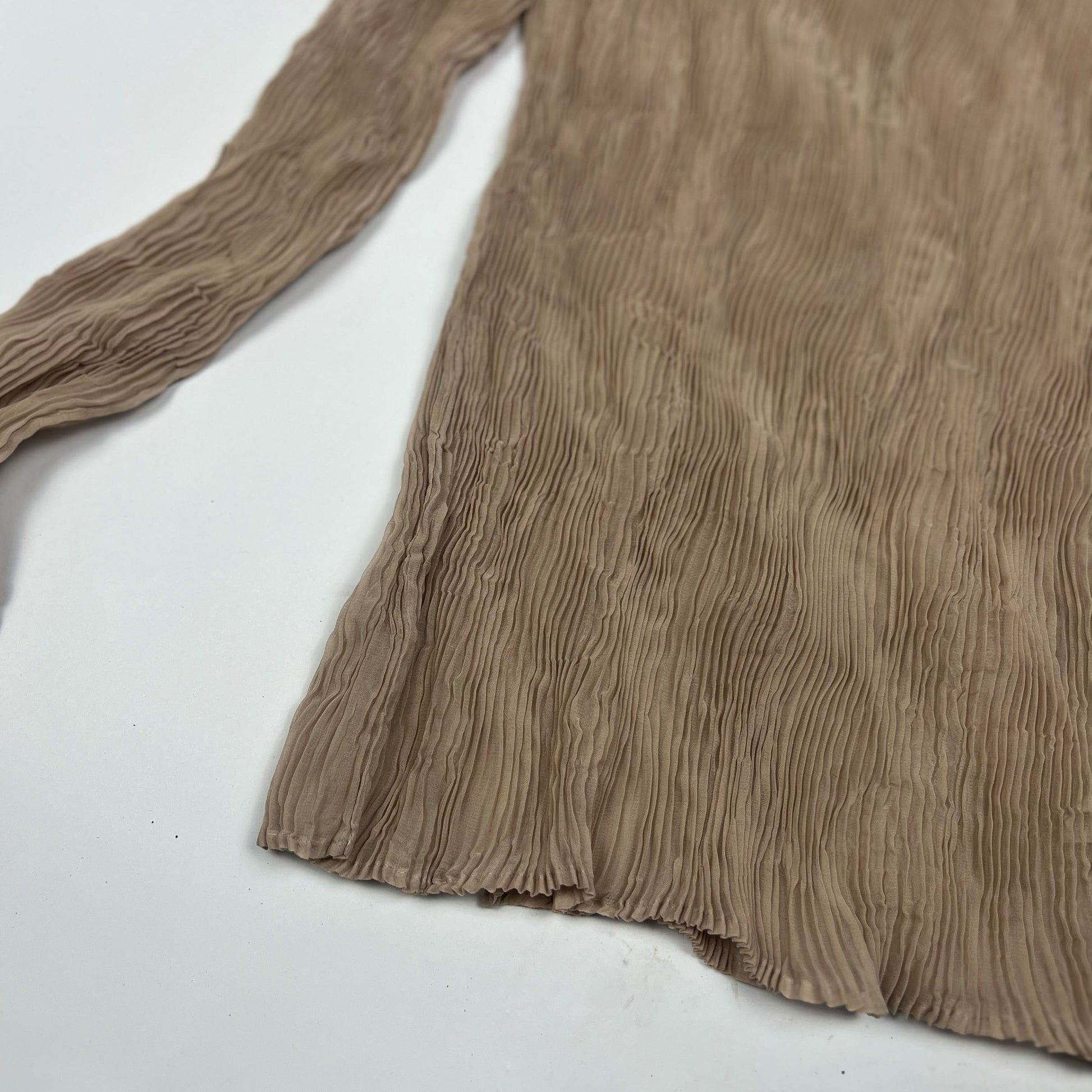 Issey Miyake Issey Miyake Longsleeve Top in Sheer Brown - S Size XXS / US 00 / IT 34 - 2 Thumbnail