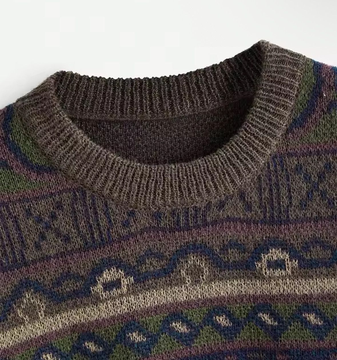 Other Street Vintage Retro Geometric Elk Jacquard Knitwear Size XXL / US 16-18 / IT 52-54 - 3 Thumbnail