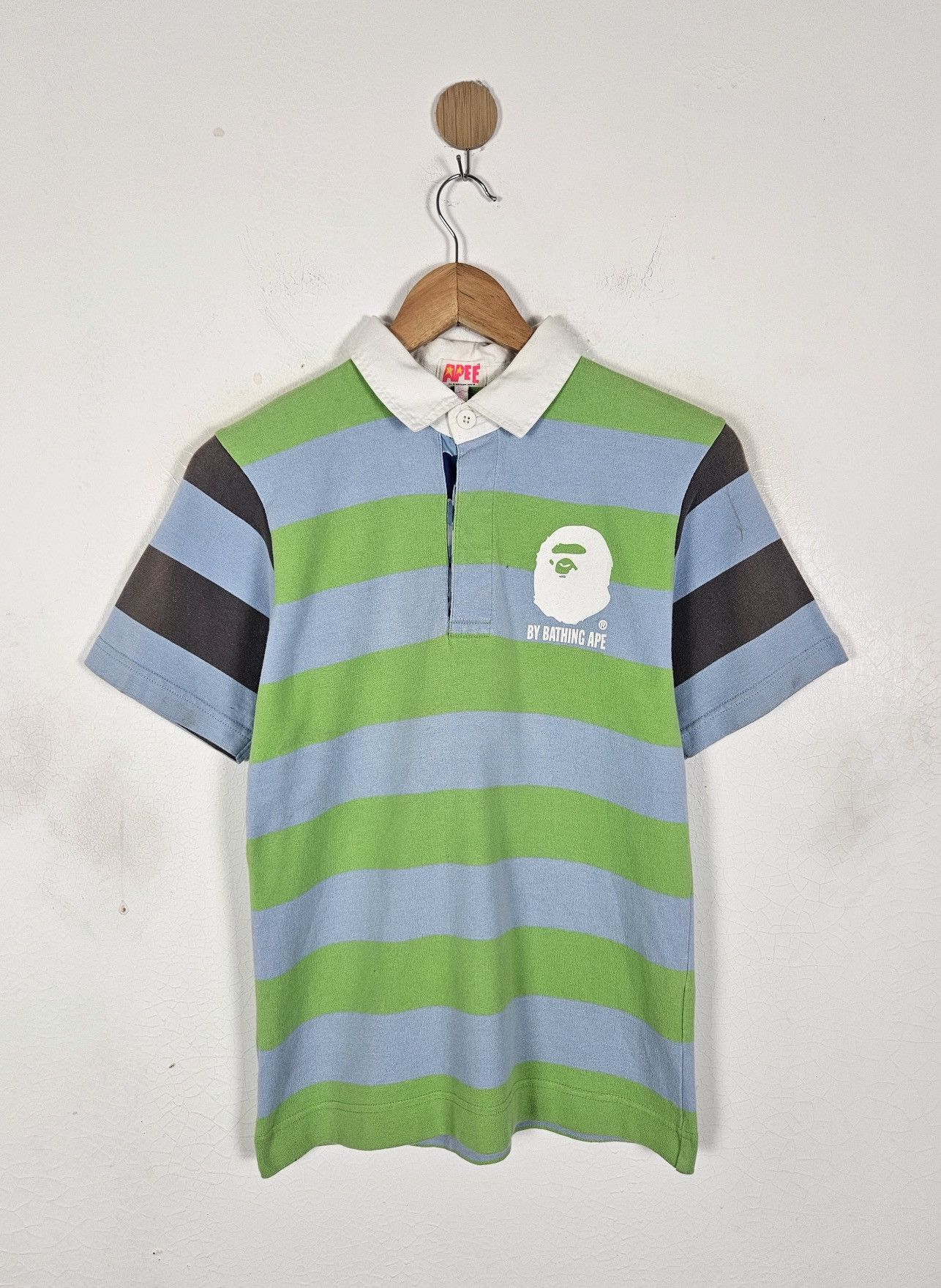 Bape A Bathing Ape BAPE polo rugby stripe Size S / US 4 / IT 40 - 1 Thumbnail