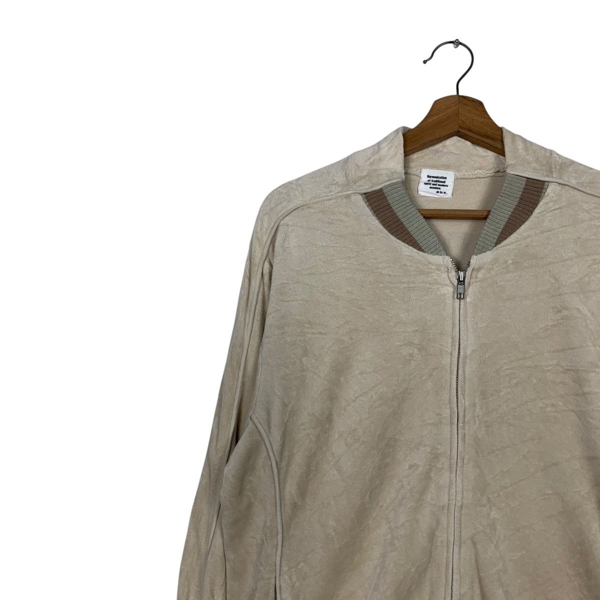 Japanese Brand TROUPERS Big Logo Velvet Sweater Bomber Jacket #2389-C107 Size US M / EU 48-50 / 2 - 8 Thumbnail