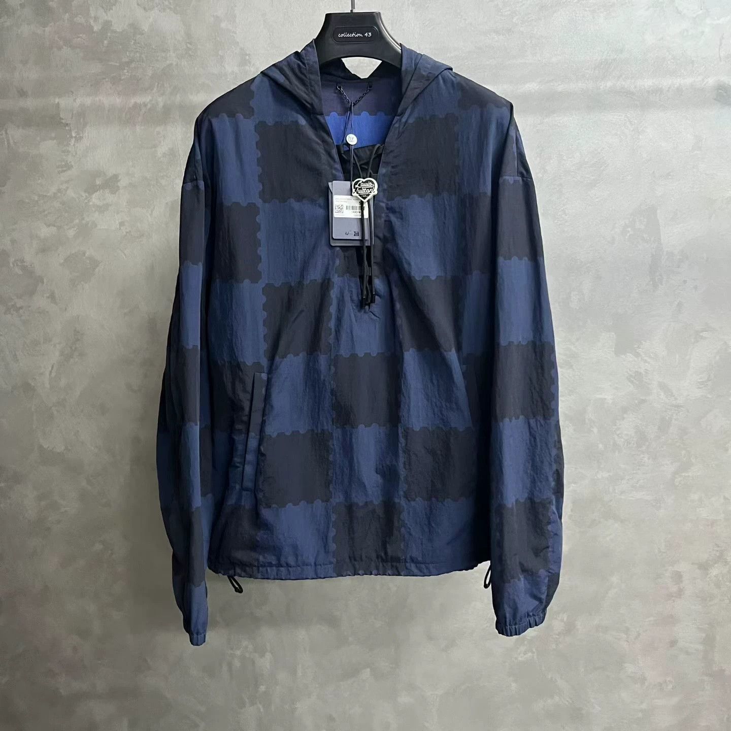 Louis Vuitton Louis Vuitton Blue Checker Drawstring Hoodie Size US L / EU 52-54 / 3 - 1 Thumbnail