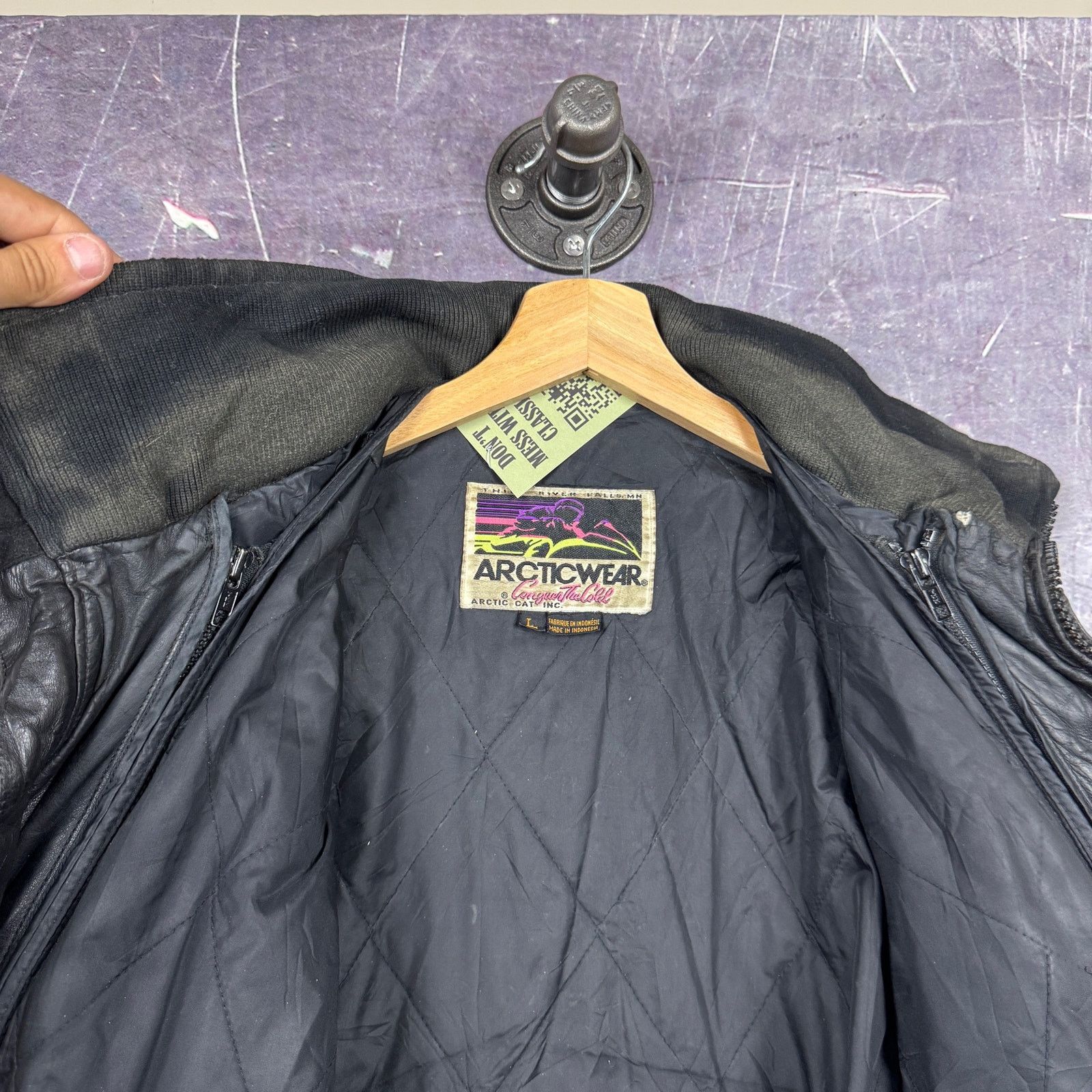 Vintage 00's Black Arctic Wear Arctic Cat Bomber Jacket 0206 Size US L / EU 52-54 / 3 - 6 Thumbnail