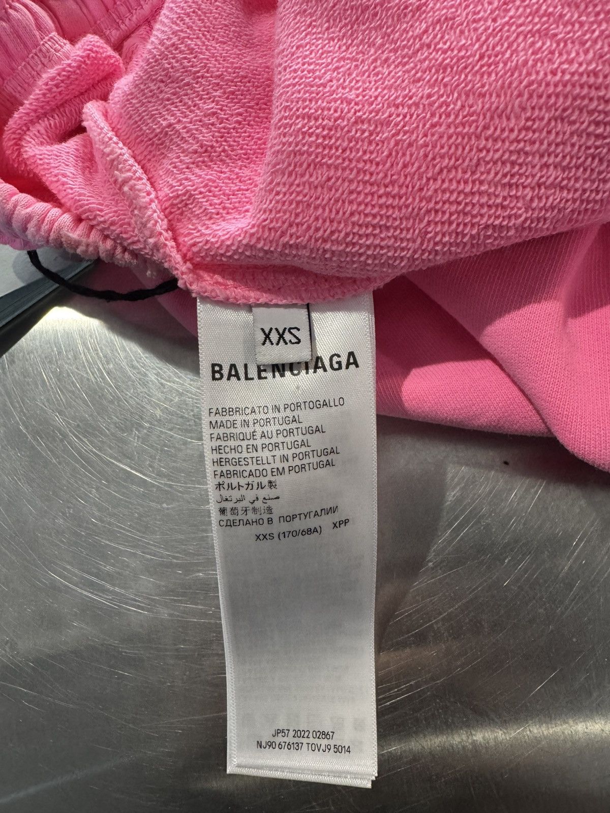 Balenciaga Balenciaga Embroidered Logo Sweatshorts Pink Size US 28 / EU 44 - 4 Thumbnail