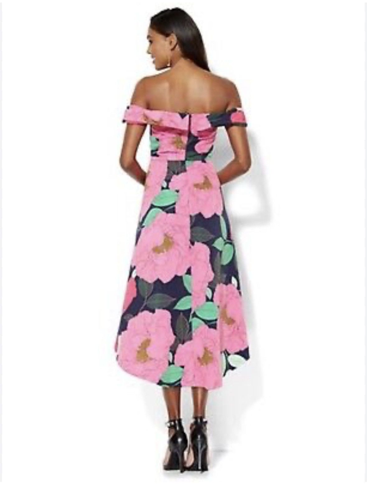 Other NY & Company off cold shoulder hi low train floral dress Size M / US 6-8 / IT 42-44 - 2 Thumbnail