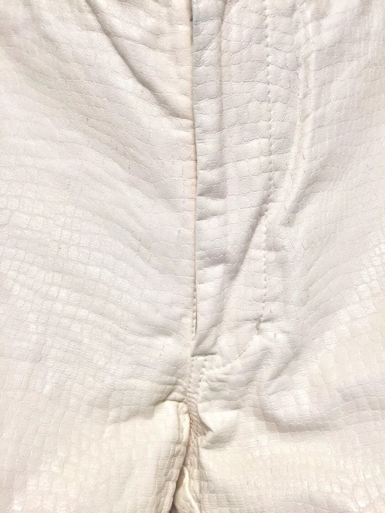 Comme des Garcons Cream Faux Crocodile Skin Pants-2505 Size US 28 / EU 44 - 3 Thumbnail
