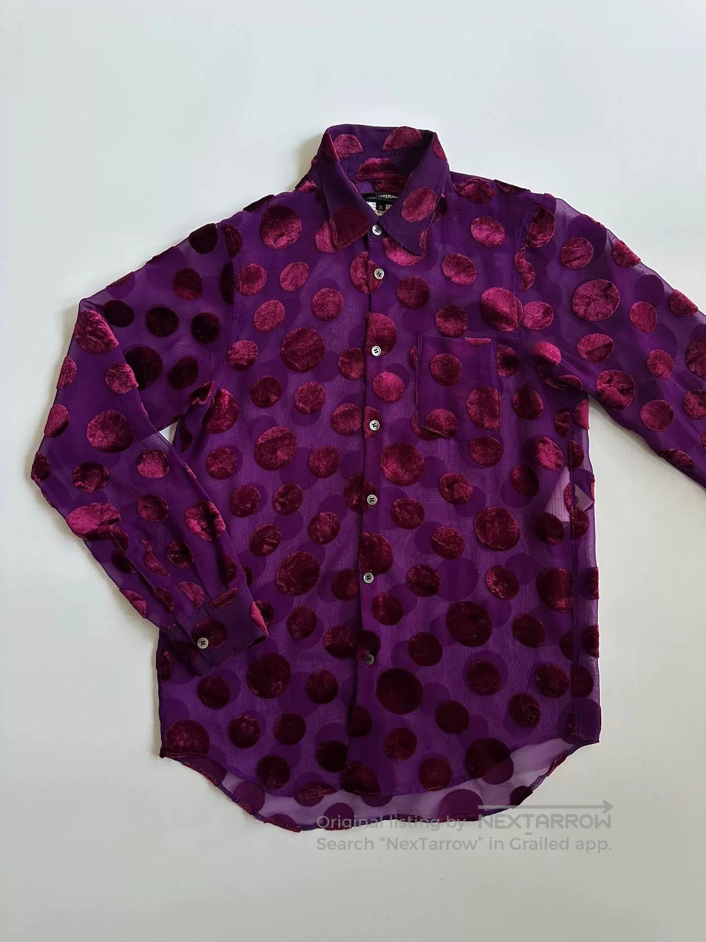 Junya Watanabe Junya Watanabe Velvet Polka Dot Shirt. Size S / US 4 / IT 40 - 5 Thumbnail