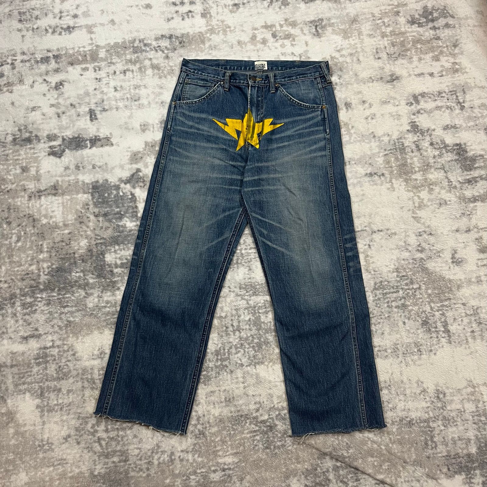 Bape × Nigo Authentic Bape 2000’s Baggy Crotch Star Jeans 30 Size US 30 / EU 46 - 1 Thumbnail