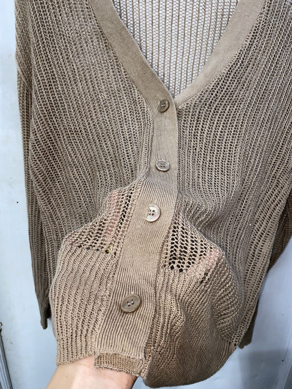 Hysteric Glamour × If Six Was Nine × Japanese Brand open knit cardigan AVV HOMME meshtop fishnet style Size US M / EU 48-50 / 2 - 4 Thumbnail