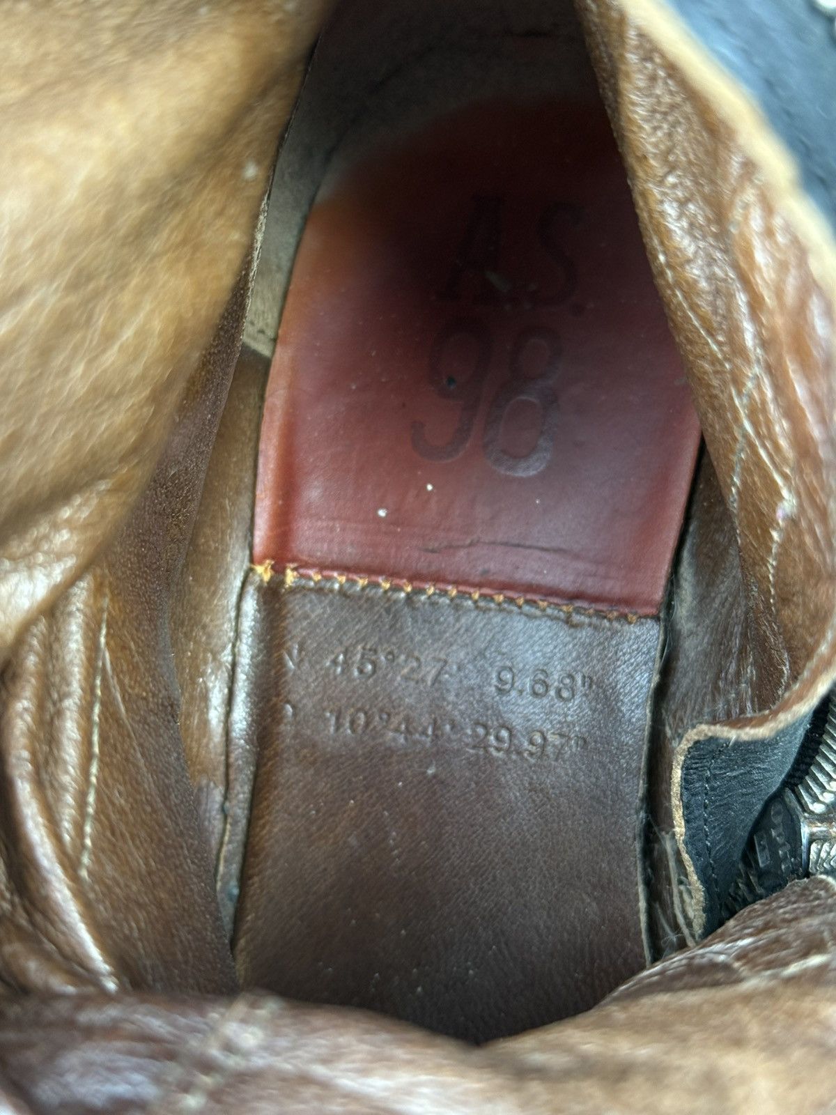 A.S.98 S.98 Saint EC Buckle Leather Boots Distressed Biker Combat Size US 10 / IT 40 - 14 Thumbnail