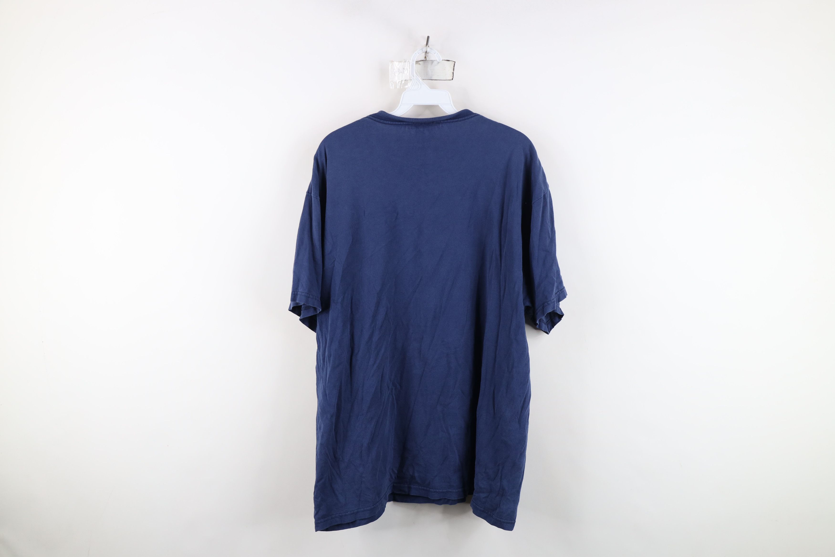 Nike Vintage 90s Nike Travis Scott Mini Swoosh T-Shirt Blue USA Size US L / EU 52-54 / 3 - 13 Thumbnail