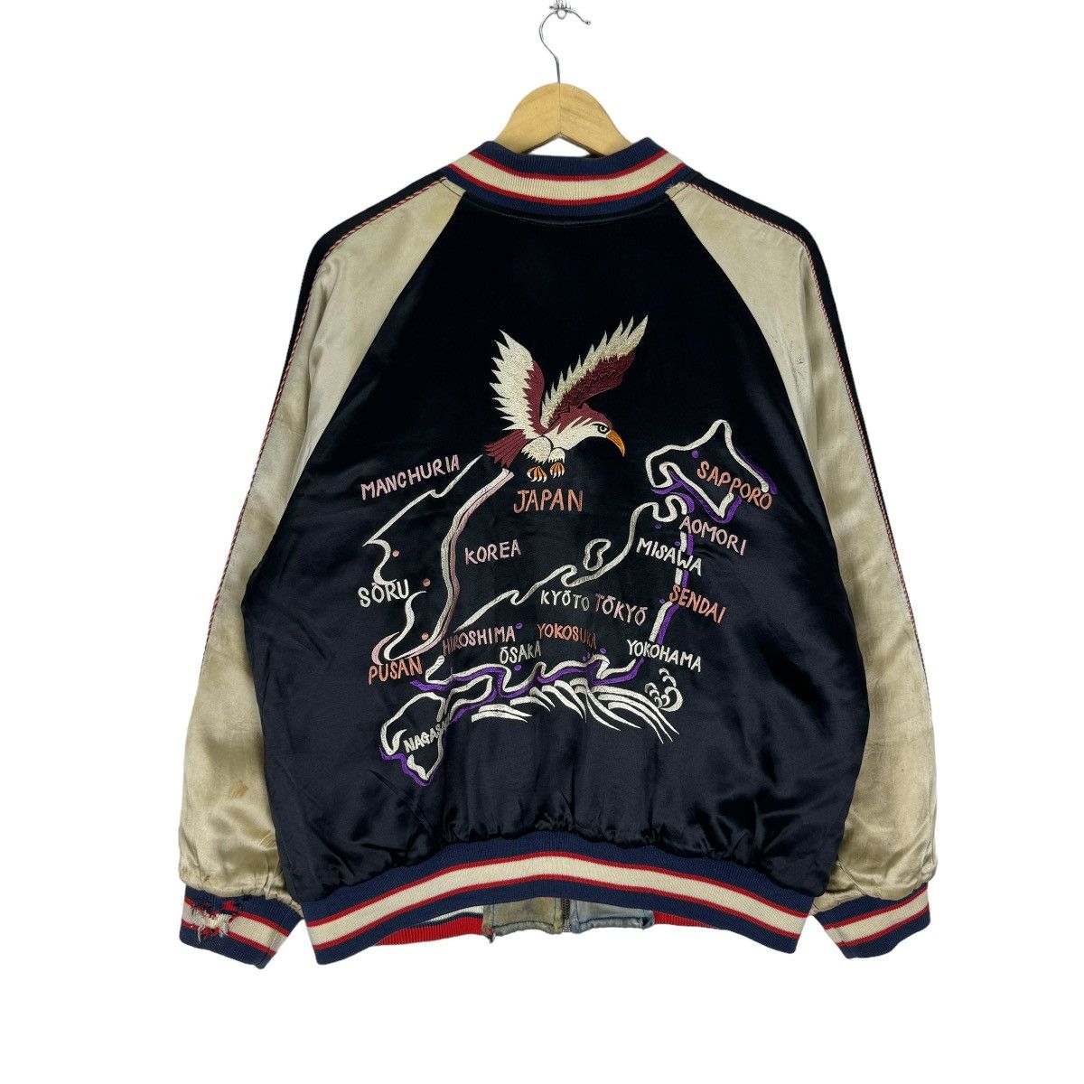 Vintage 🌟50s UNION MADE WHITEHEAD EAGLES SUKAJAN REVERSIBLE JACKET Size US M / EU 48-50 / 2 - 11 Thumbnail
