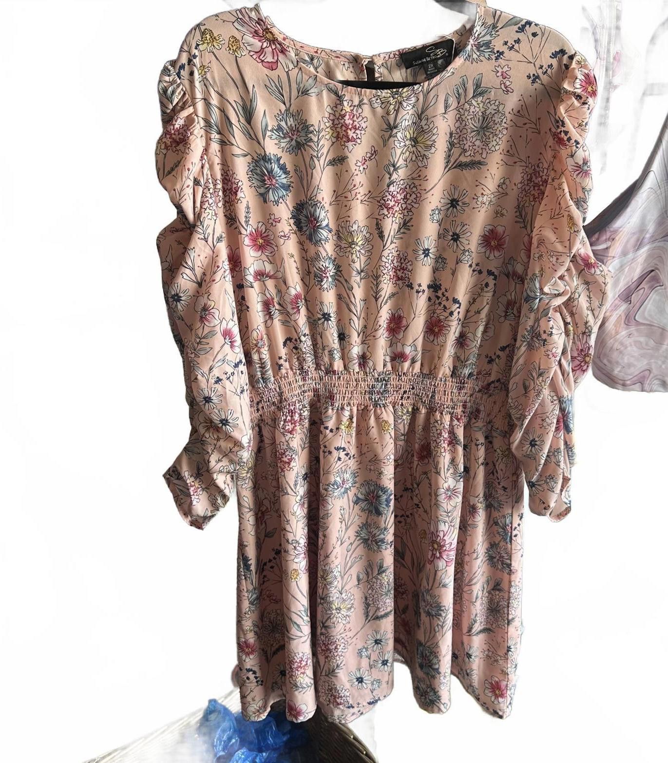 Designer Floral Print Ruffle Sleeve Dress Size XXL / US 16-18 / IT 52-54 - 1 Preview