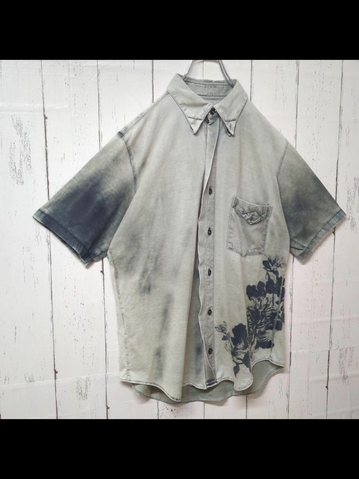 Yohji Yamamoto Yohji Yamamoto Y’s 90s ink flower print shirt Size US L / EU 52-54 / 3 - 2 Thumbnail