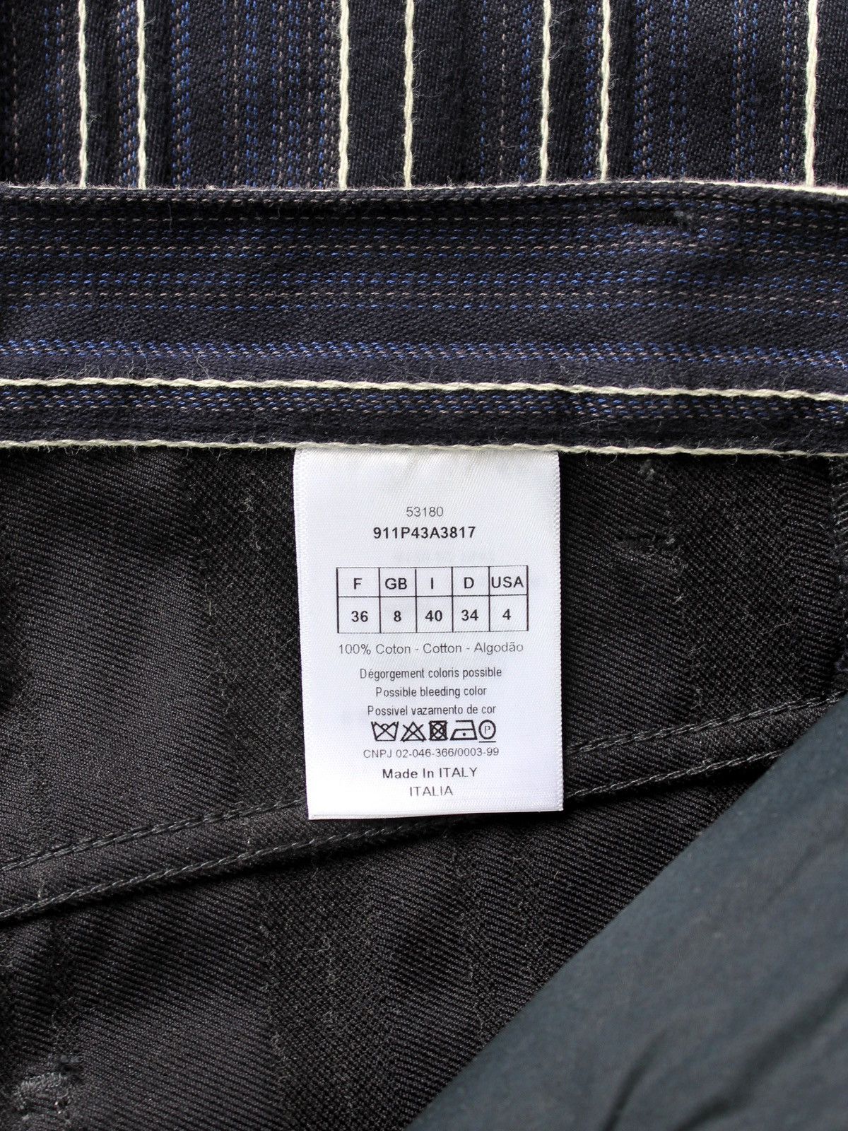 Dior Christian Dior 2019 Navy Striped Cropped Pants Size 27" / US 4 / IT 40 - 8 Thumbnail