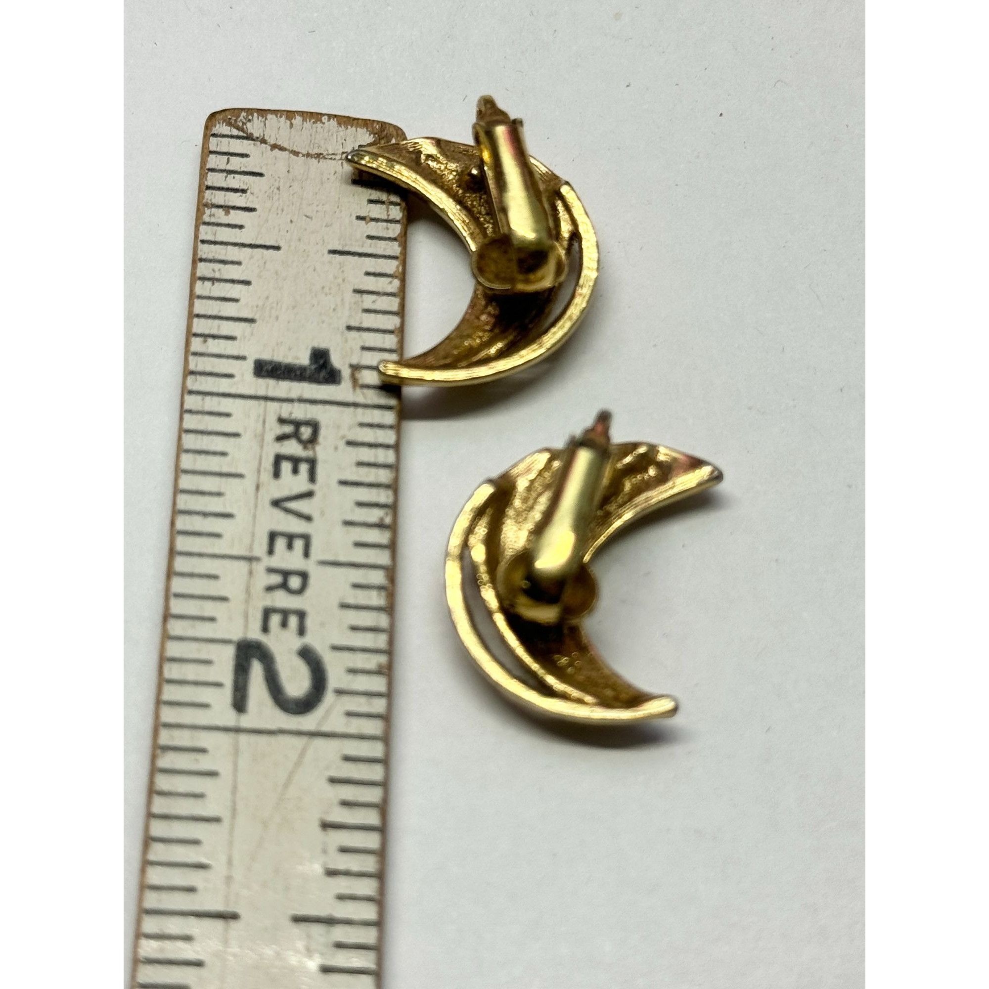 Vintage Vintage crescent moon rhinestone earrings Size ONE SIZE - 5 Preview