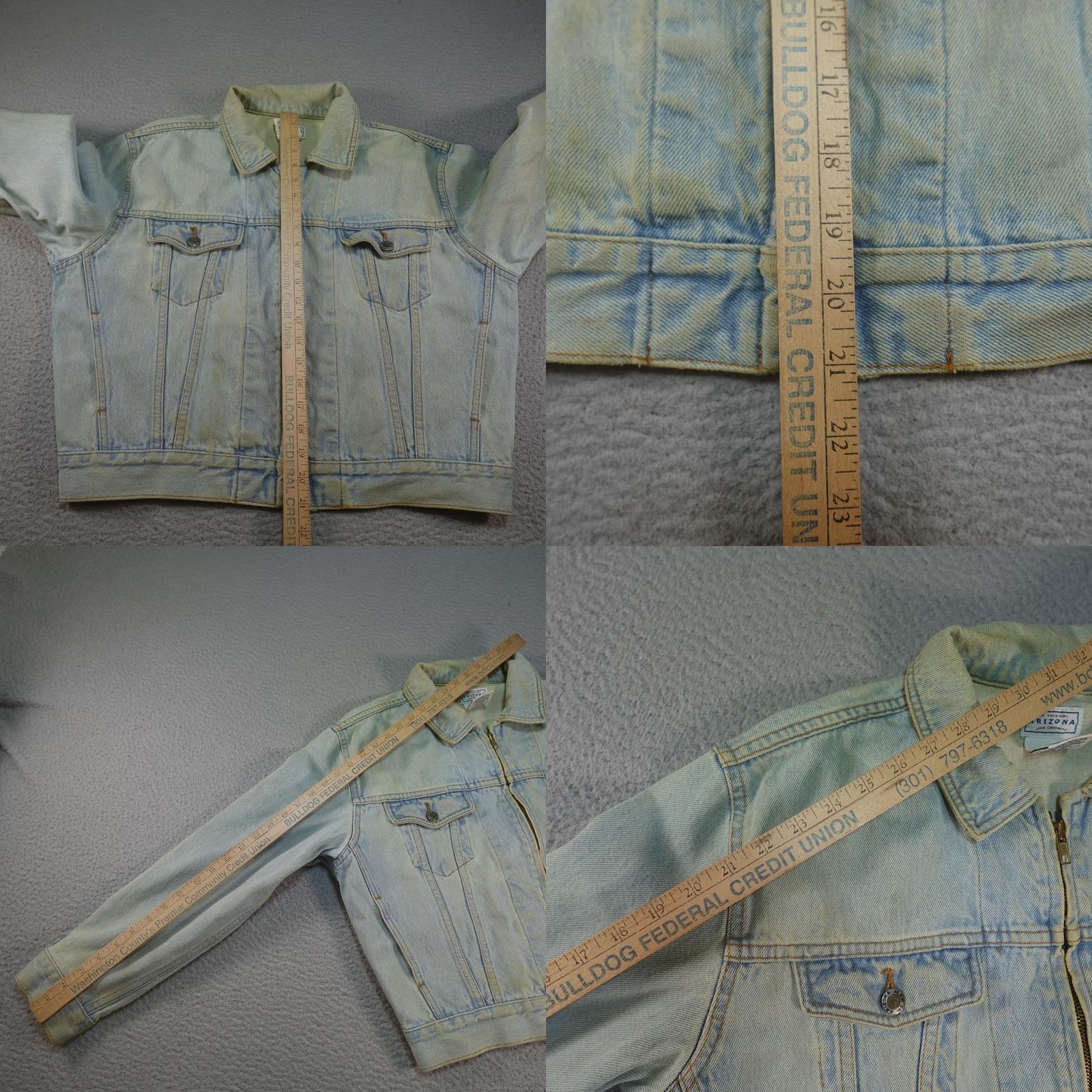 Vintage VINTAGE Arizona Jean Company Womens Denim Bomber Jacket M Blue 90s Trucker Casual Workwear Jacket Size M / US 6-8 / IT 42-44 - 10 Thumbnail